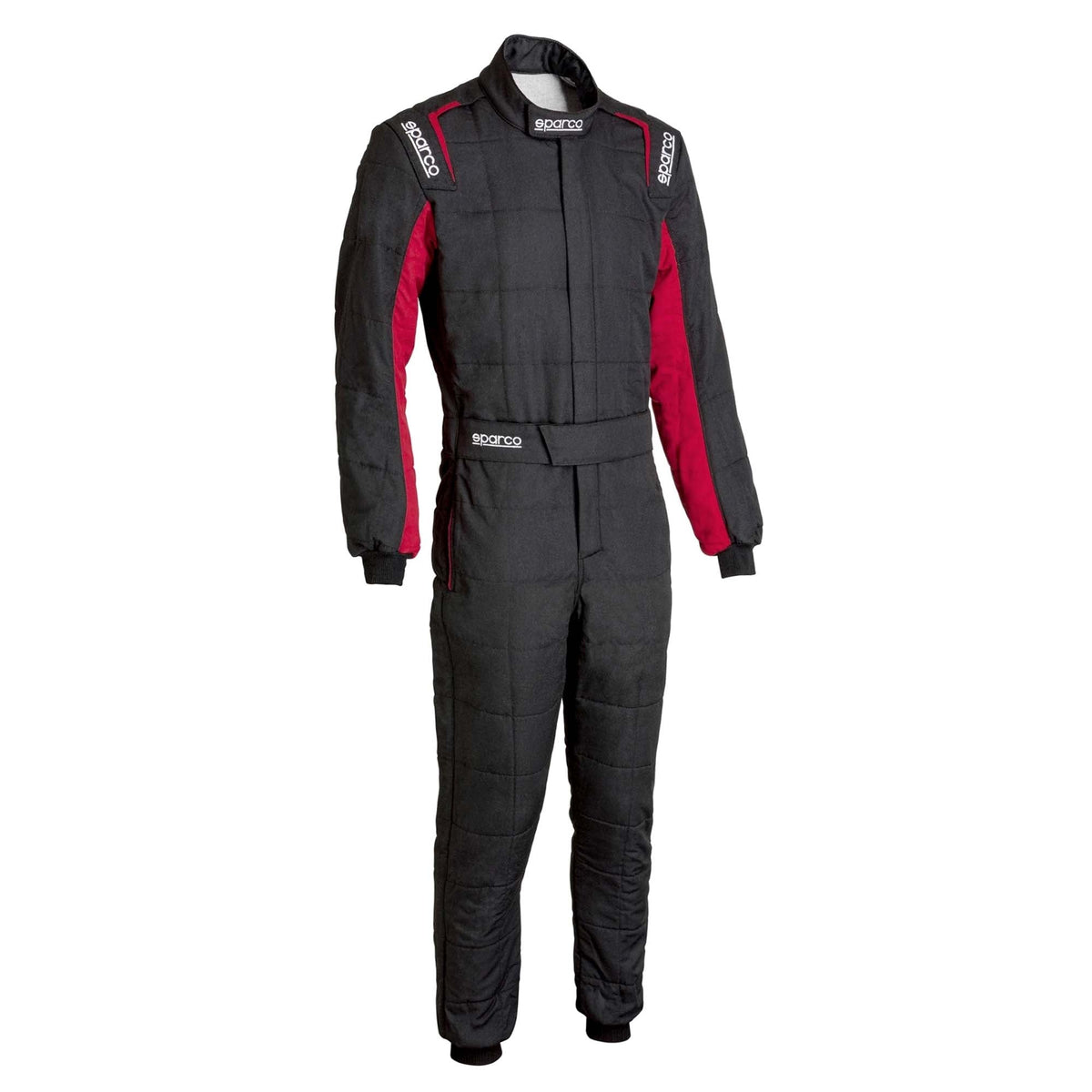 The black and red Sparco Conquest 3.0 Racing Suit.