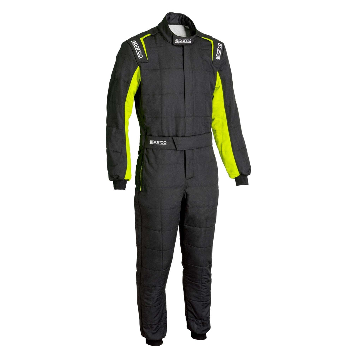 The black and yellow Sparco Conquest 3.0 Racing Suit.