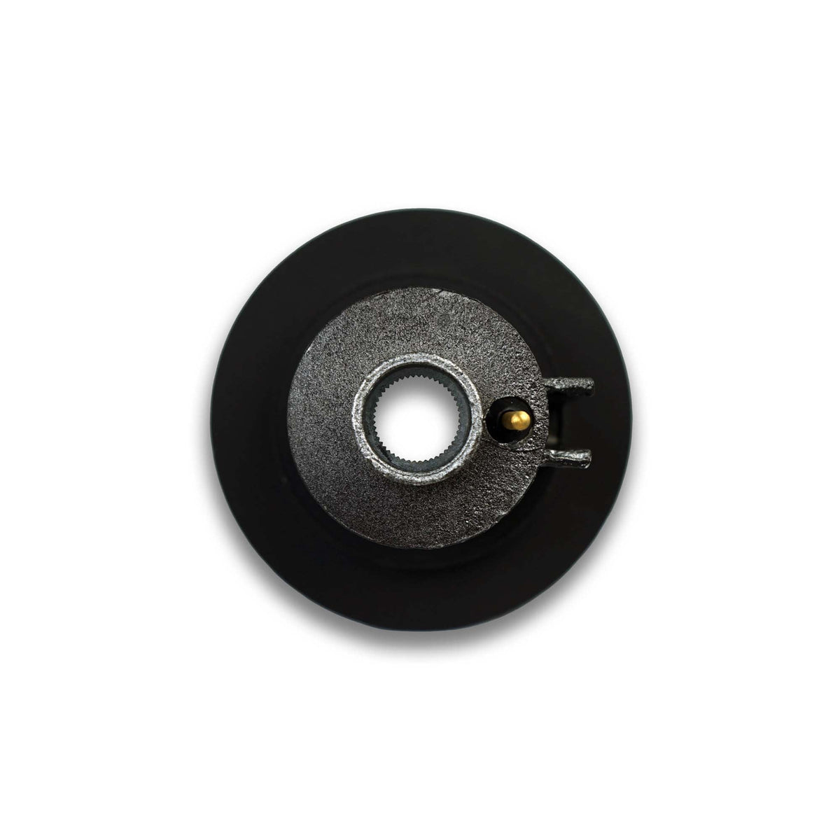 The back of a Momo 9010 Steering Wheel Adapter for a Volvo 240 from 1982 until now.