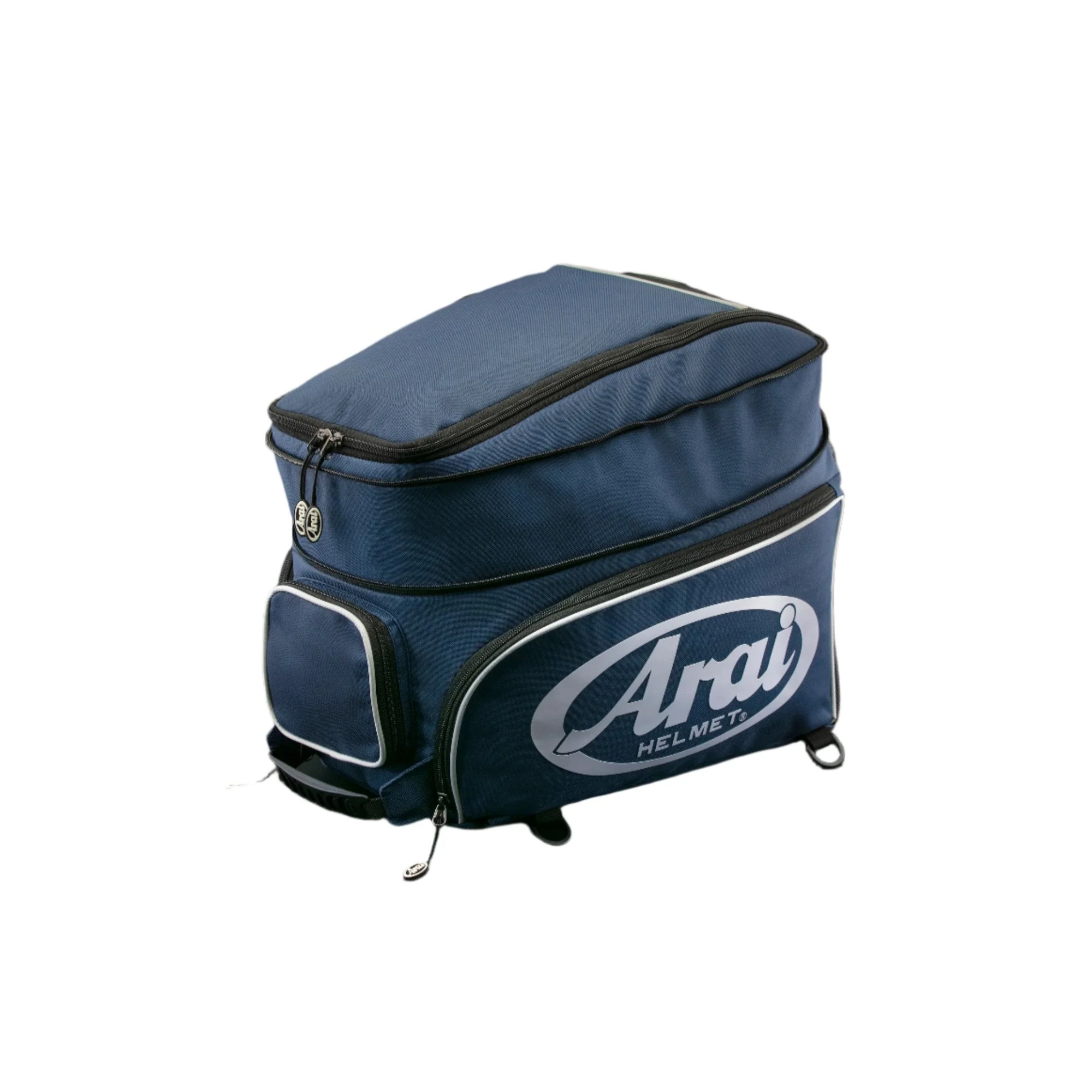 The blue Arai Helmet Backpack Bag from Arai expanded.