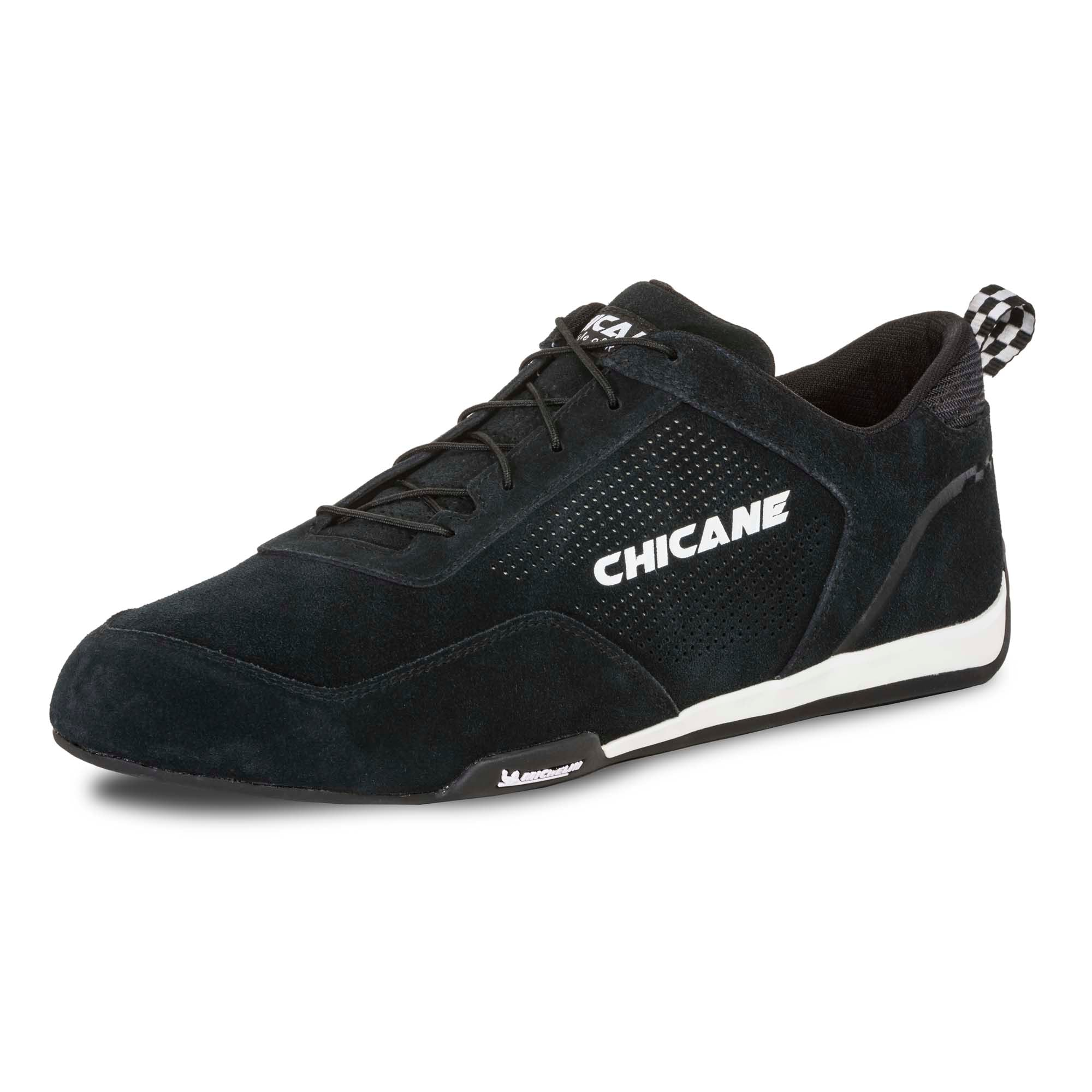 The black Chicane Speedster Shoes from Chicane Racing, now known as LVRY.