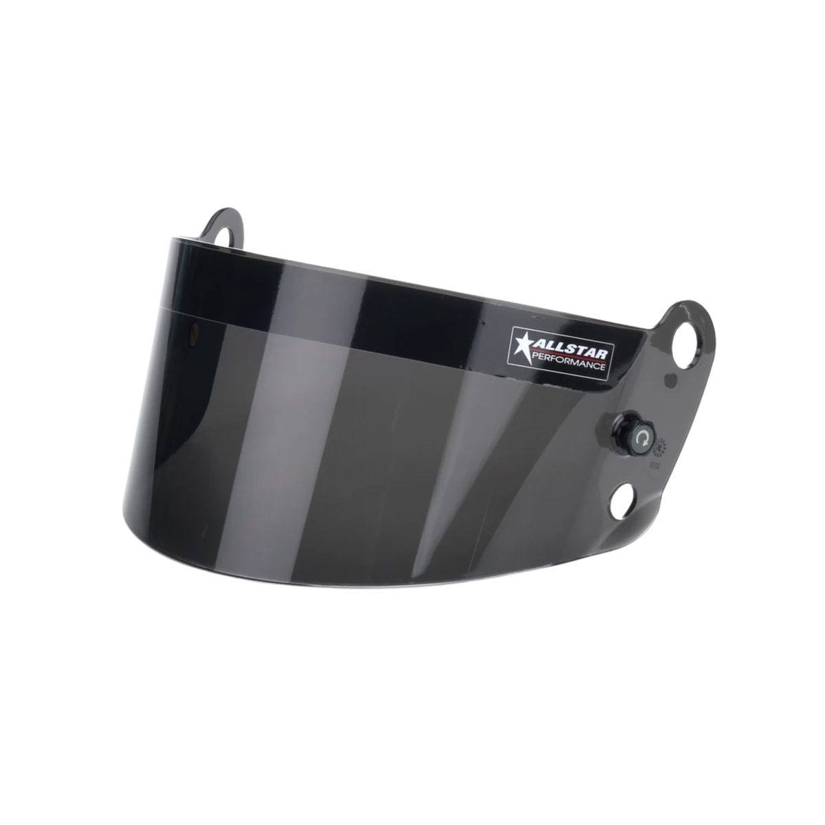 The dark smoke Allstar Performance 3mm Anti-Fog Helmet Shield.