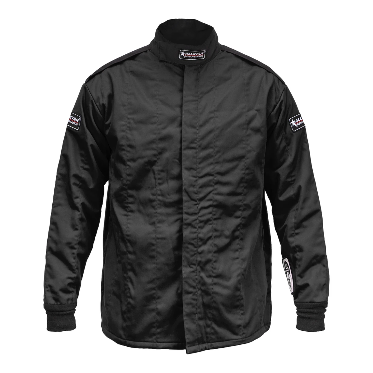 The black SFI 3.2A/5 rated Allstar Performance Multi-Layer Racing Jacket.
