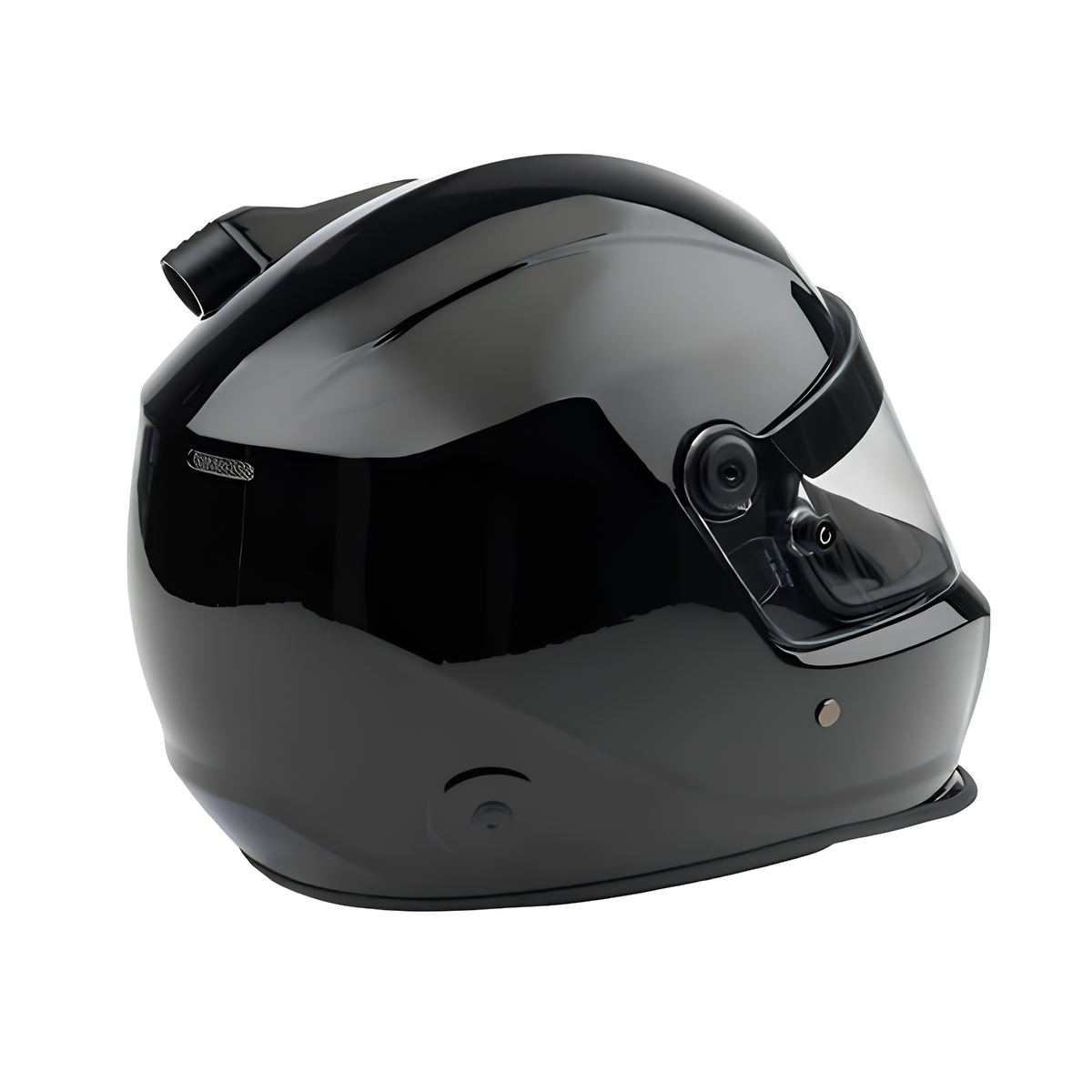 The back of the black SA2025 rated Allstar Performance Series 50 Mid-Air Racing Helmet.