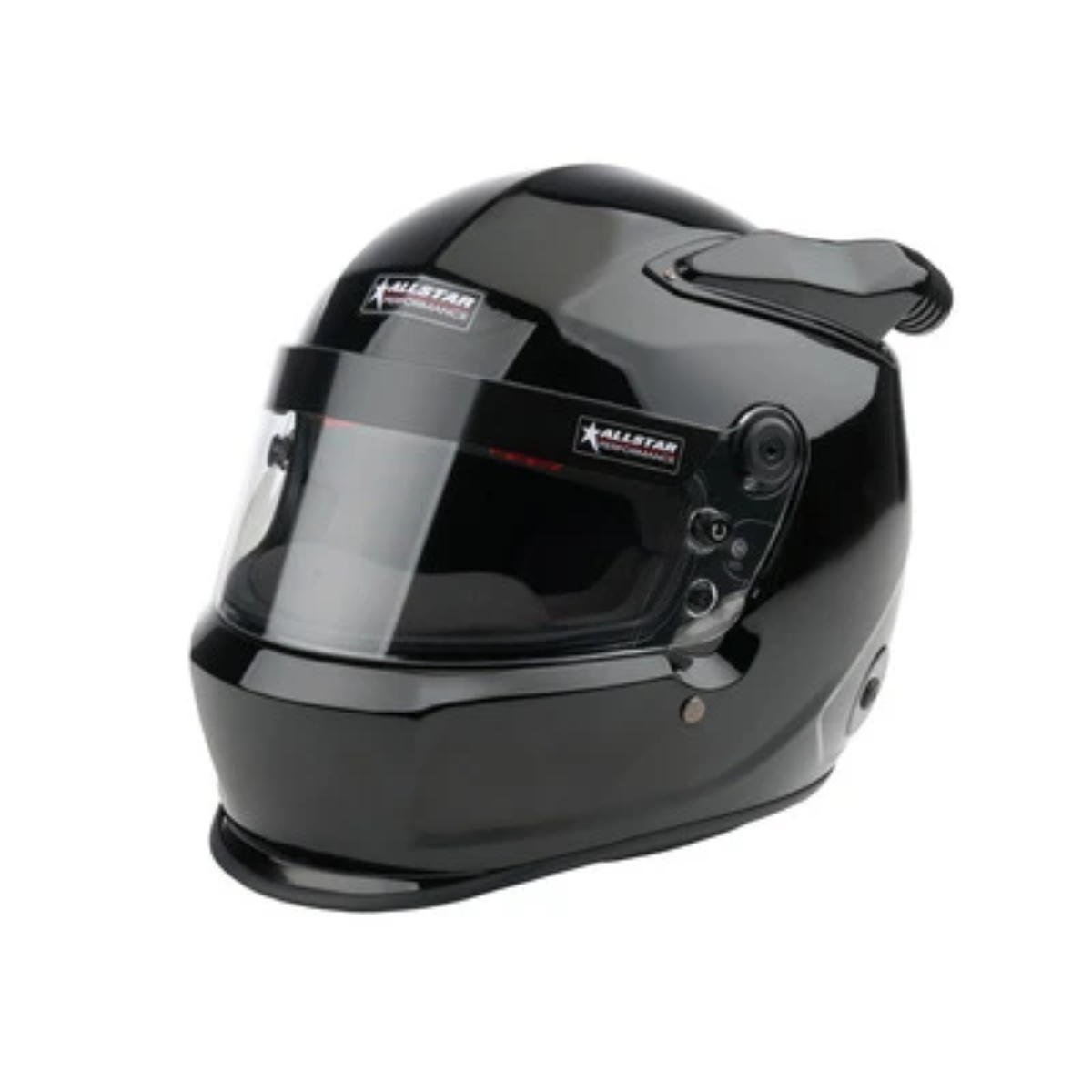 The black SA2025 rated Allstar Performance Series 50 Mid-Air Racing Helmet.