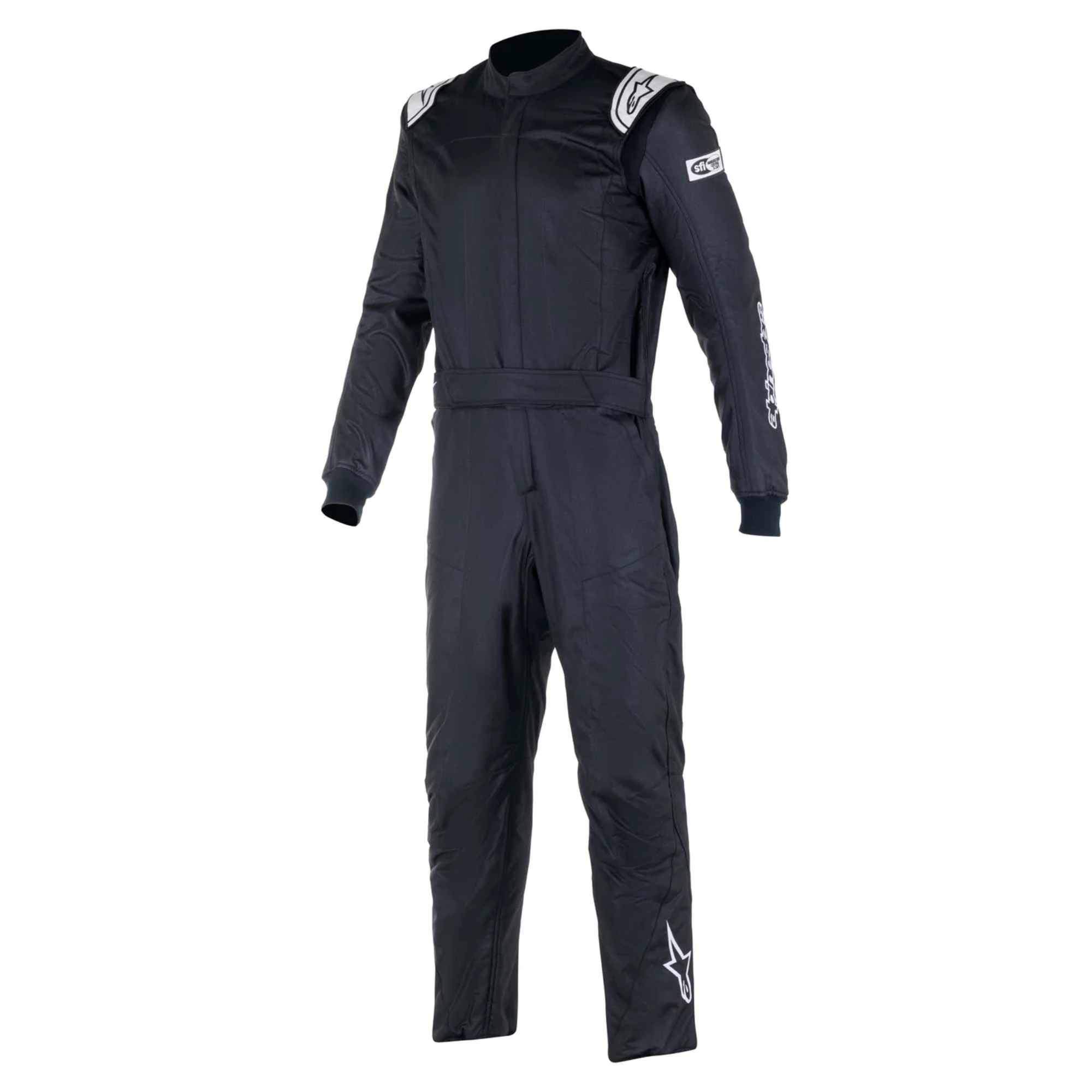 The black Alpinestars Atom Racing Suit - Boot Cut.
