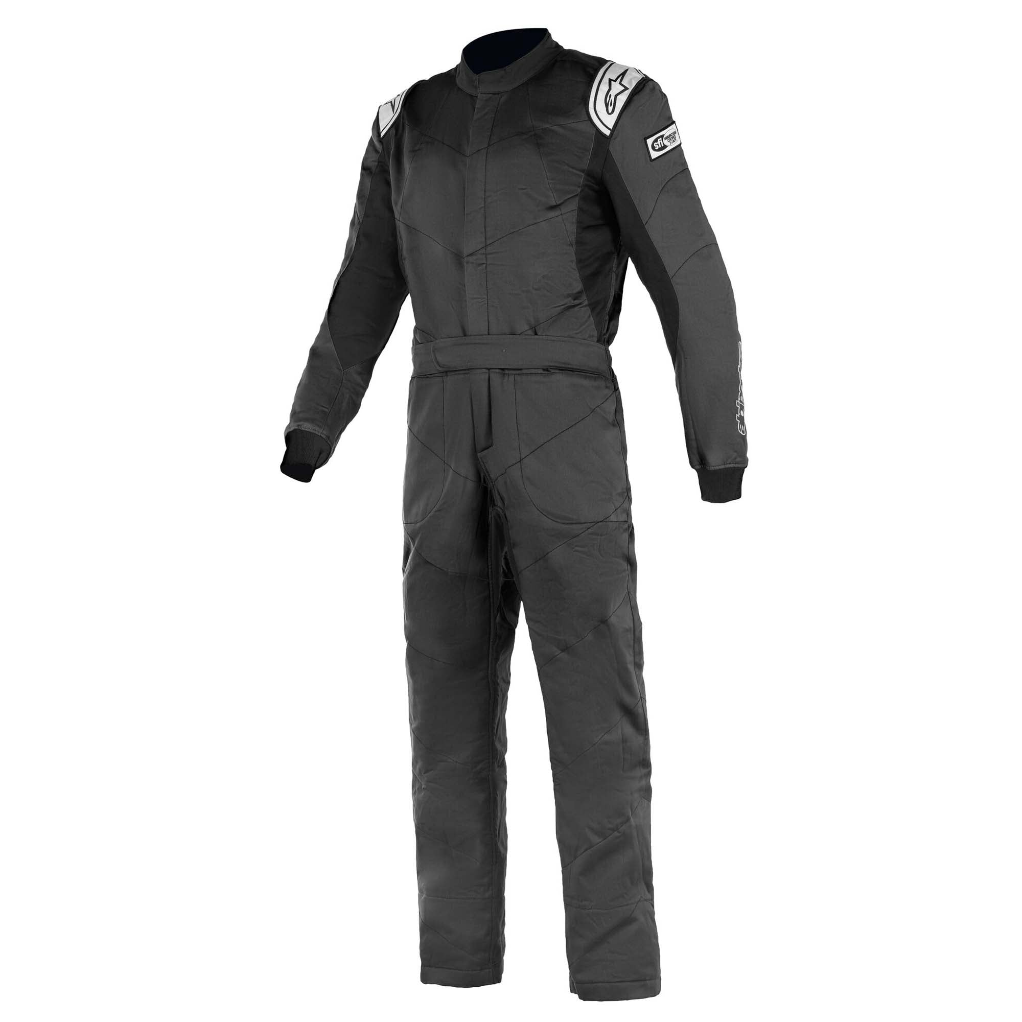 The black and white Alpinestars Knoxville v2 Racing Suit.