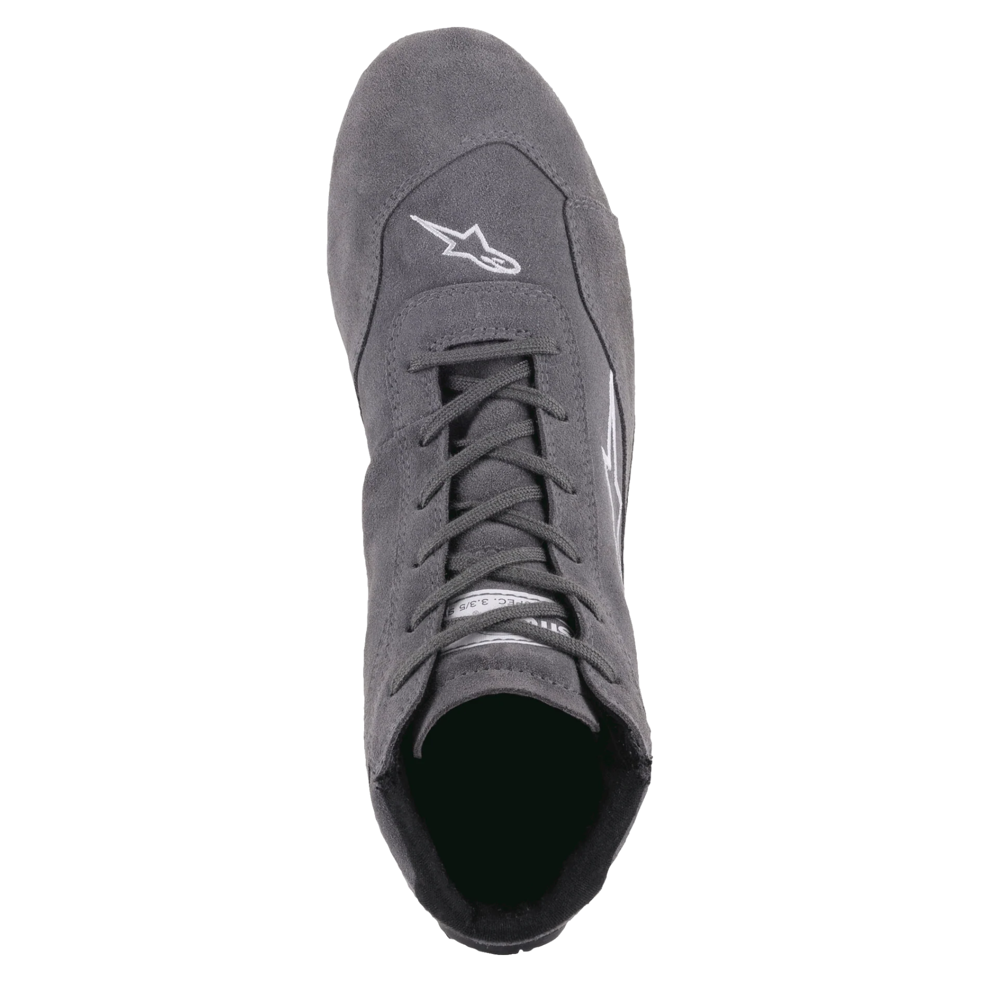 The top of the gray Alpinestars SP v2 Racing Shoes.
