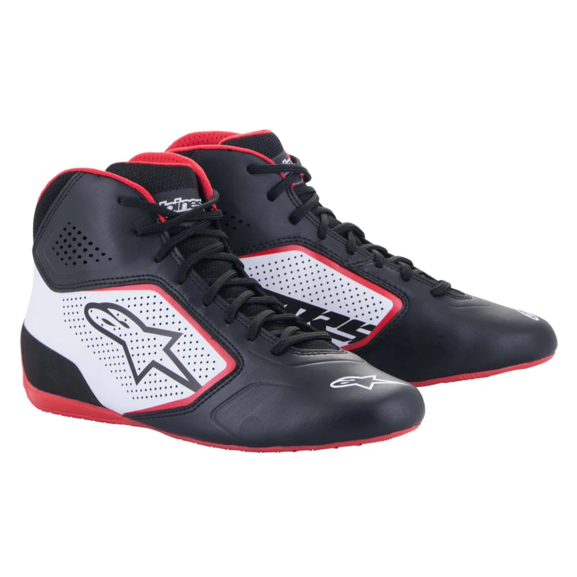 The black, white and red Alpinestars Tech 1-K Start v2 Karting Shoes.