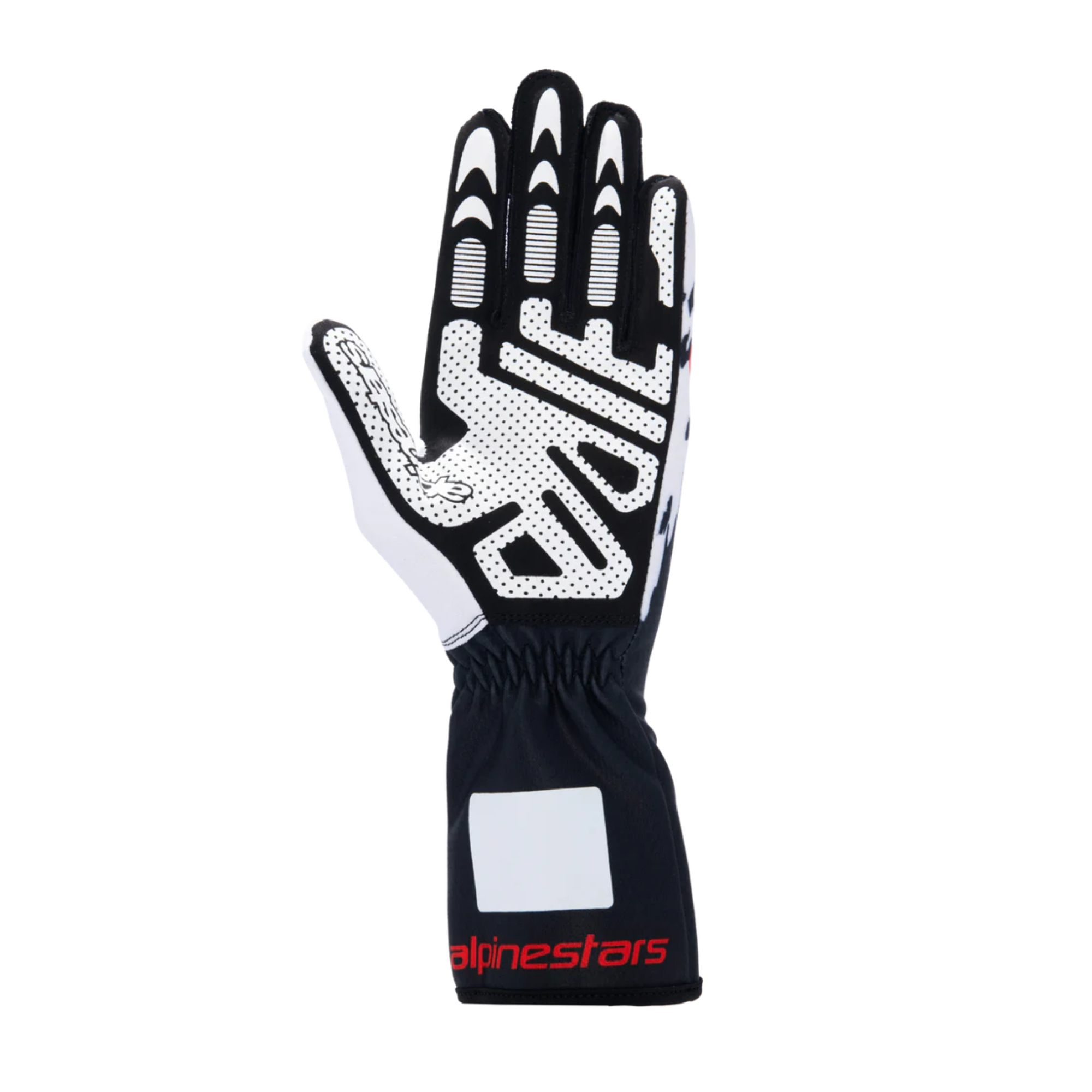 The palm of the black, white and red Alpinestars Tech-1 K v3 Karting Gloves.