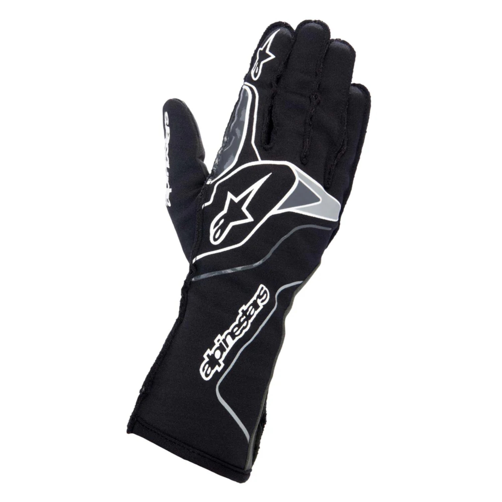 The black and grey Alpinestars Tech-1 KX v3 Karting Gloves.
