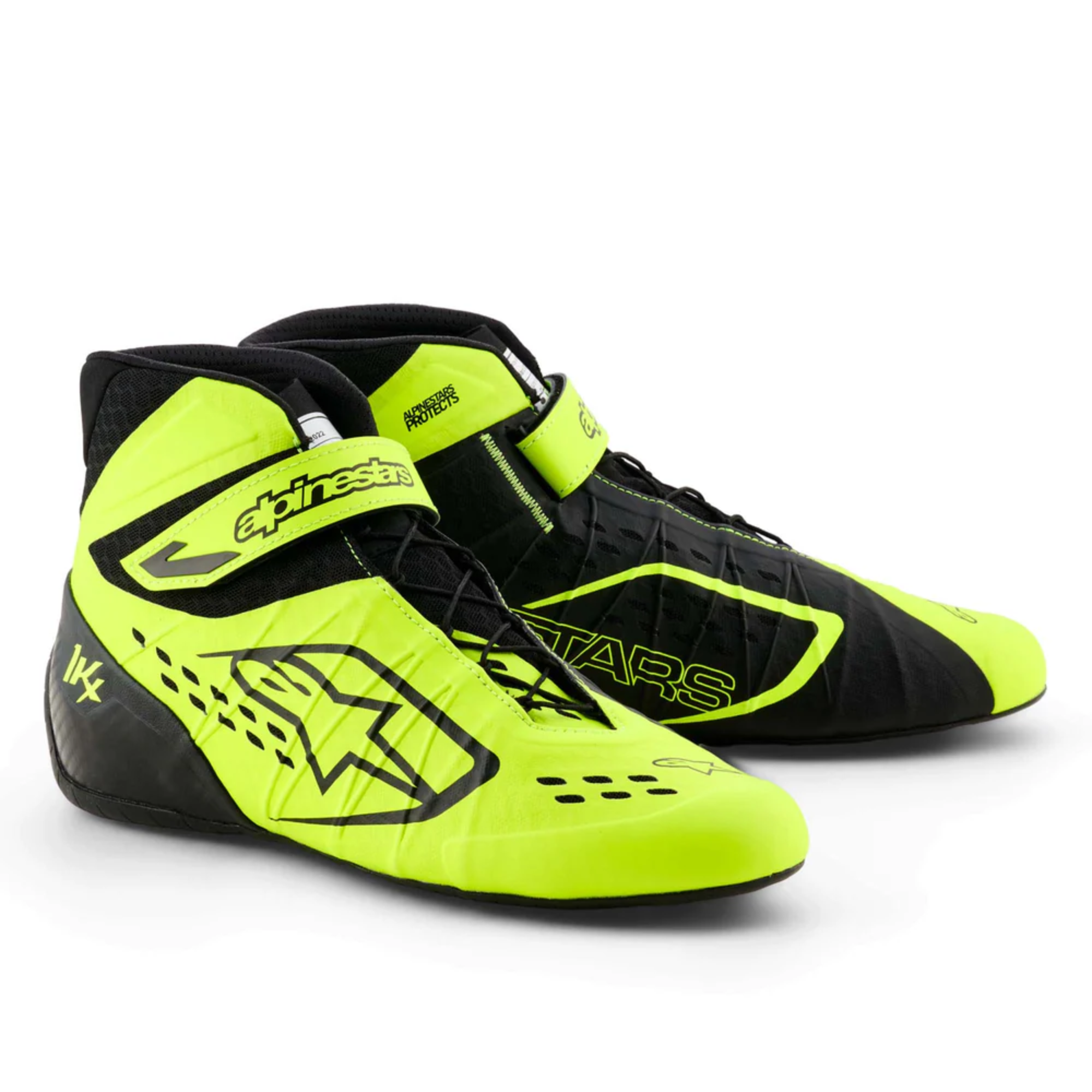 The black and yellow Alpinestars Tech 1-KX v3 Karting Shoes.