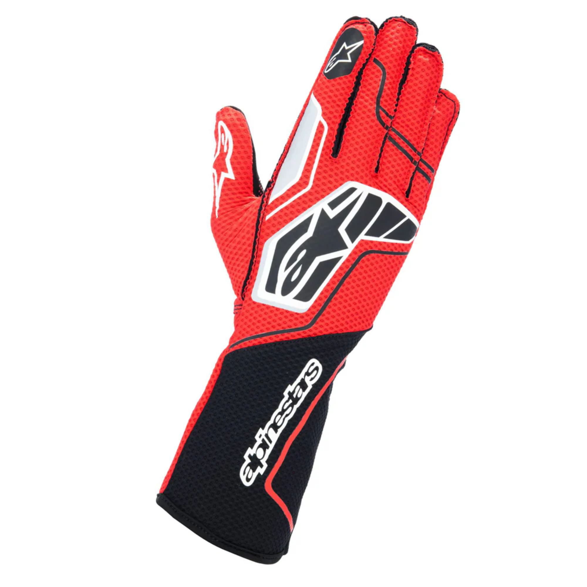 The back of the black and red Alpinestars Tech-1 KX v4 Karting Gloves.