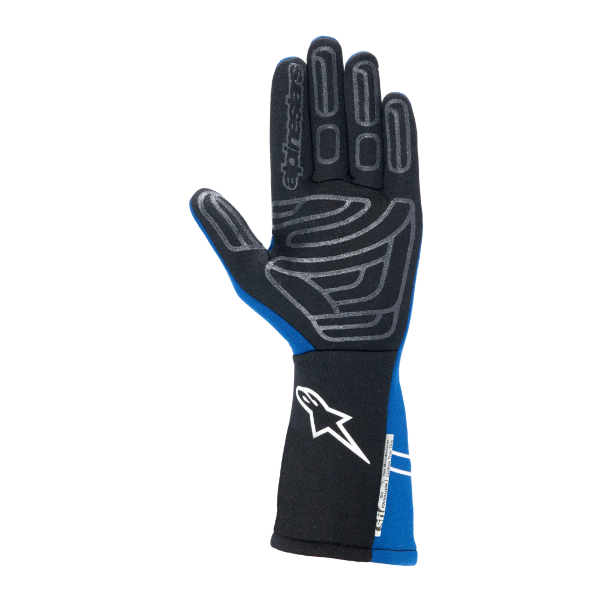 The palm of the blue Alpinestars Tech-1 Start v4 Racing Gloves.