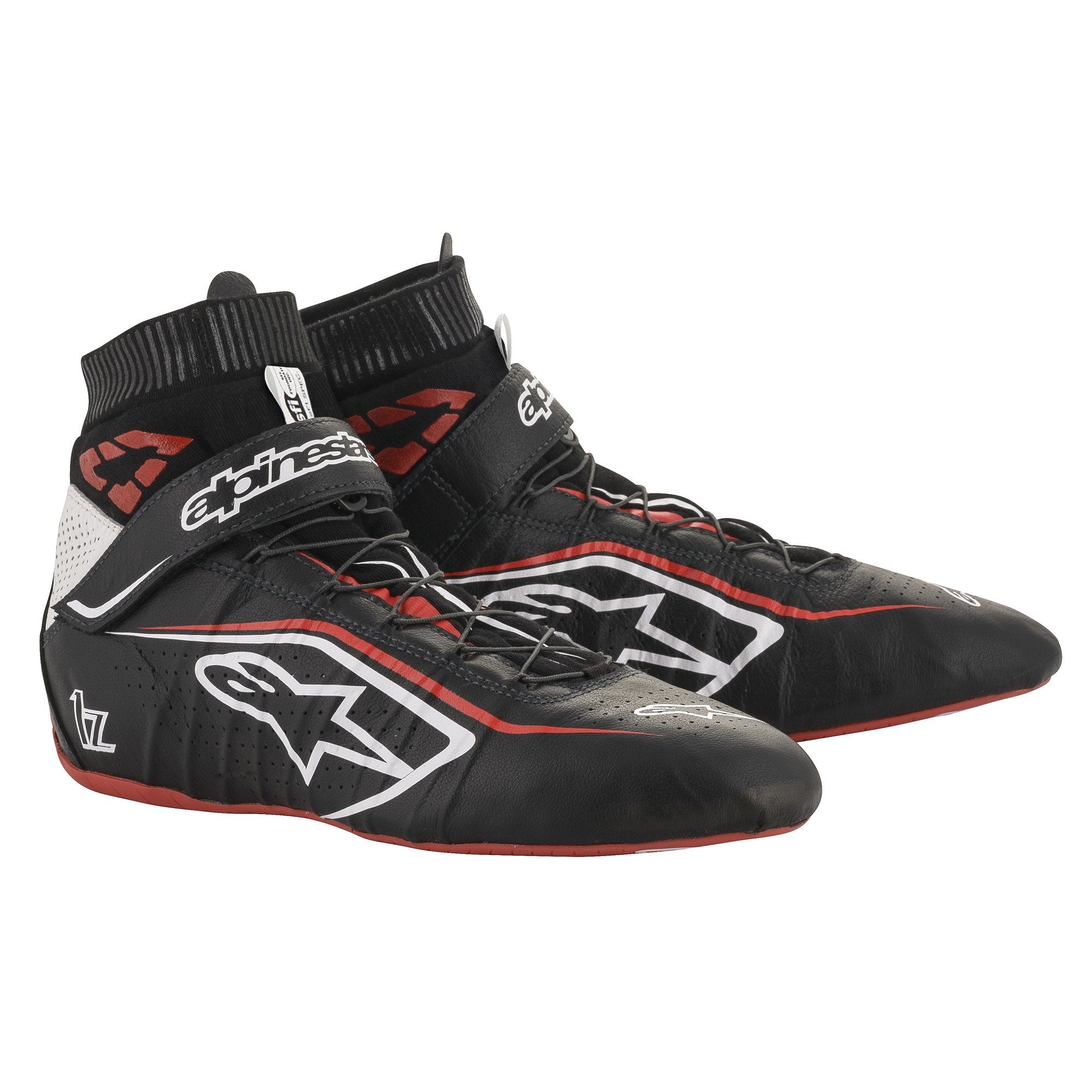 The black, white and red Alpinestars Tech-1 Z v2 Racing Shoes.