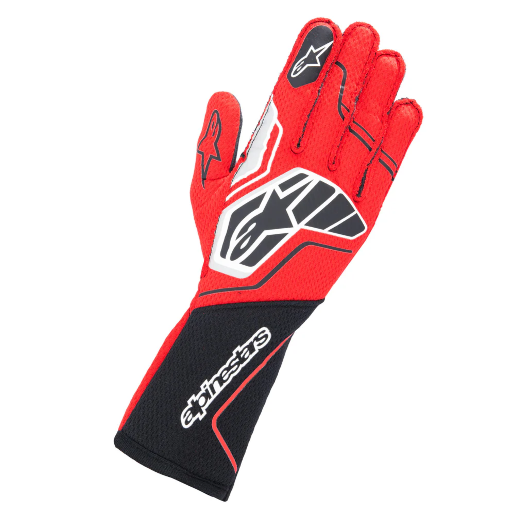 The back of the black and red Alpinestars Tech-1 ZX v4 Racing Gloves.
