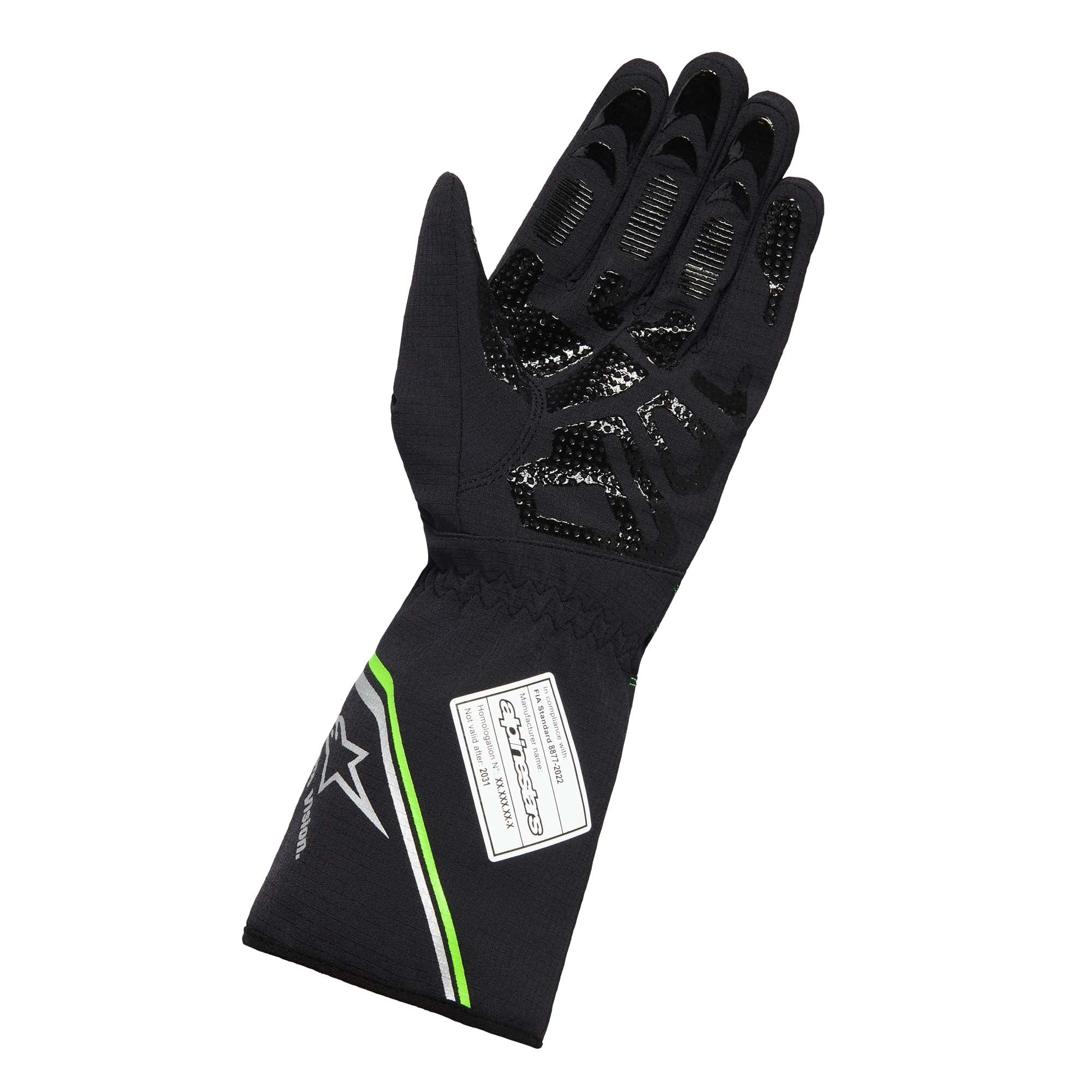 The palm of the Alpinestars Tempest v3 Waterproof Karting Gloves.