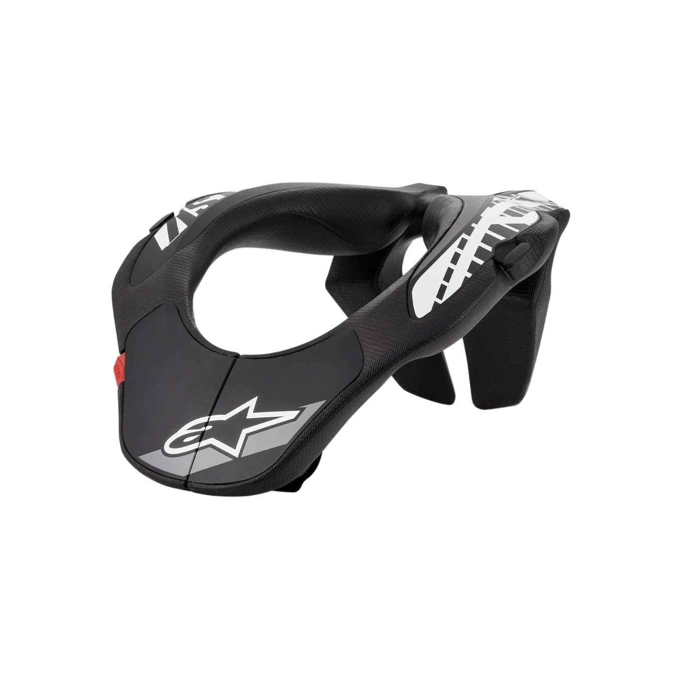 The black and white Alpinestars Youth Neck Support.