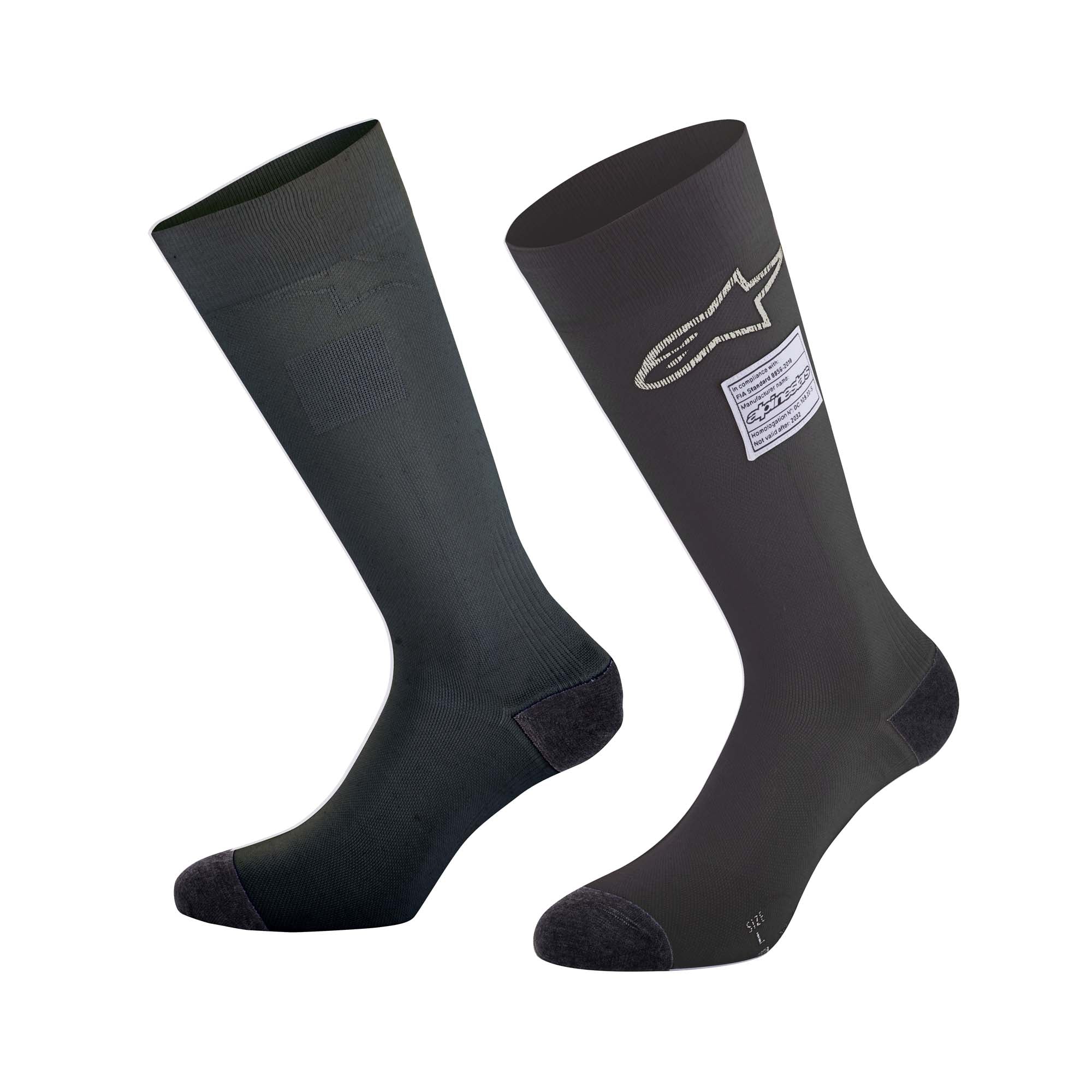 The black Alpinestars ZX v4 Racing Socks.