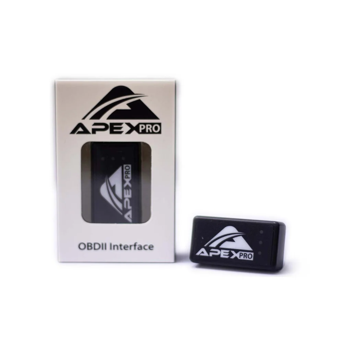 The APEX Pro OBD II Interface with its packaging.