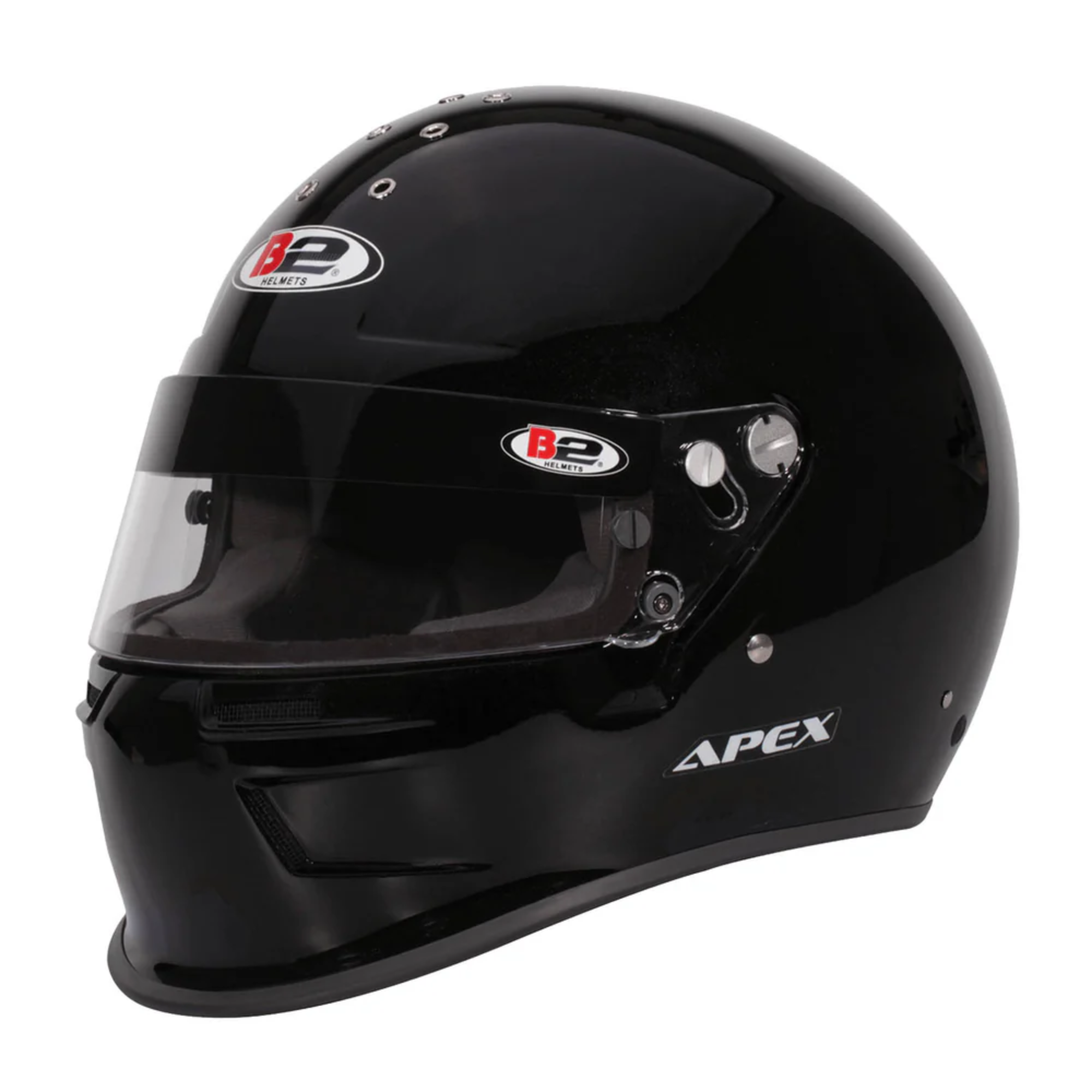 The Snell SA2020 certified black B2 Apex Racing Helmet.
