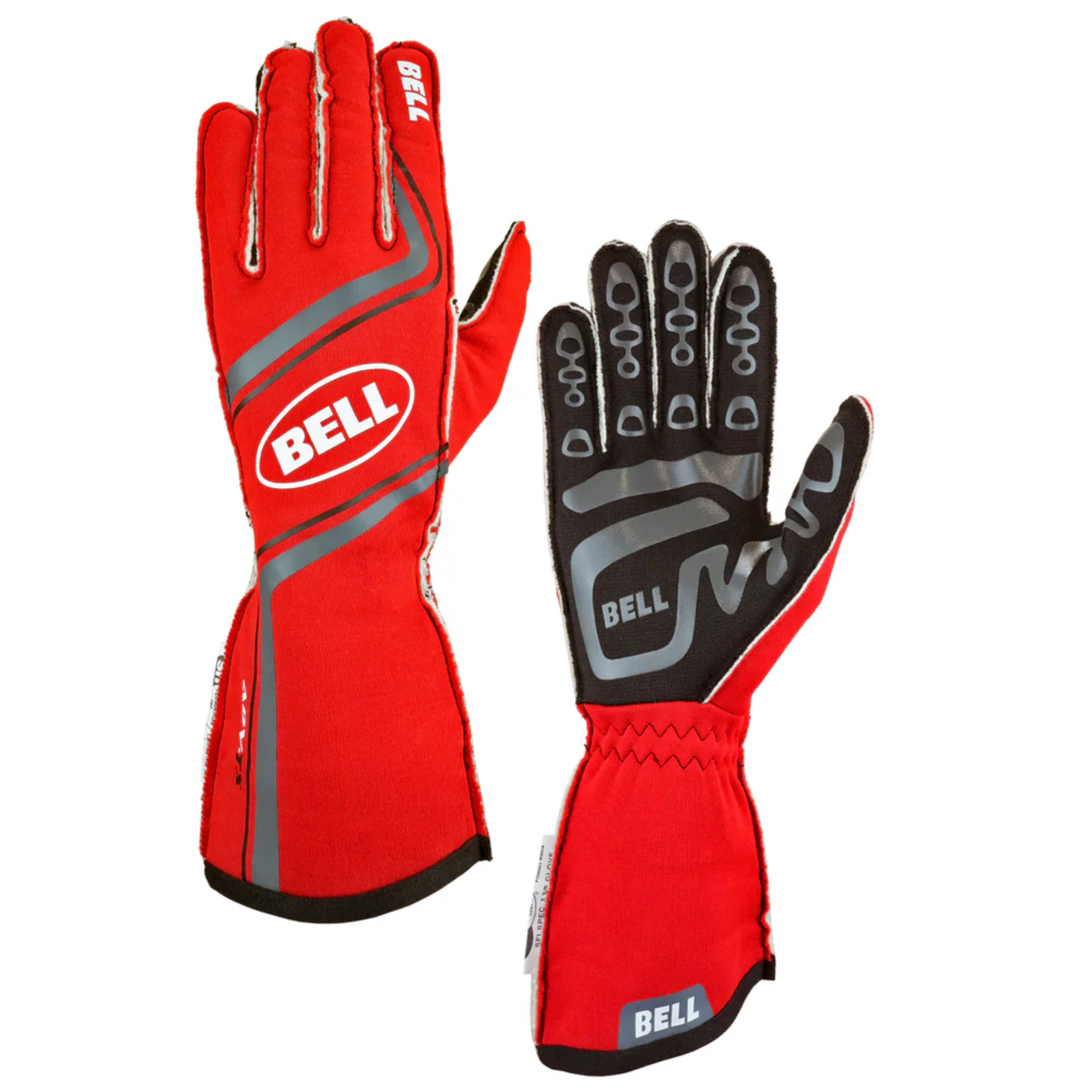 A pair of red and black Bell ADV-TX Racing Gloves from Bell.