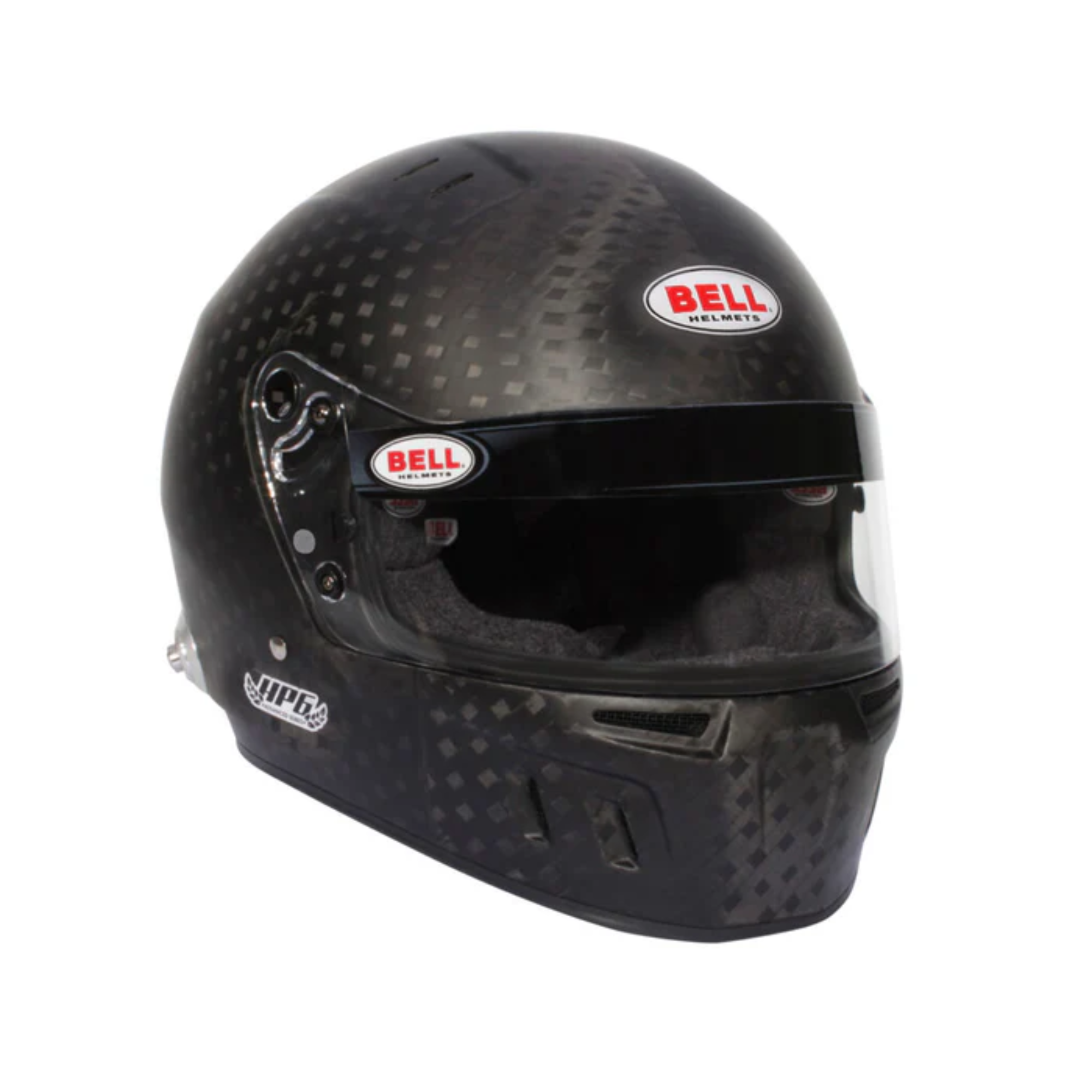 The Bell HP6 Carbon Racing Helmet at an angle.