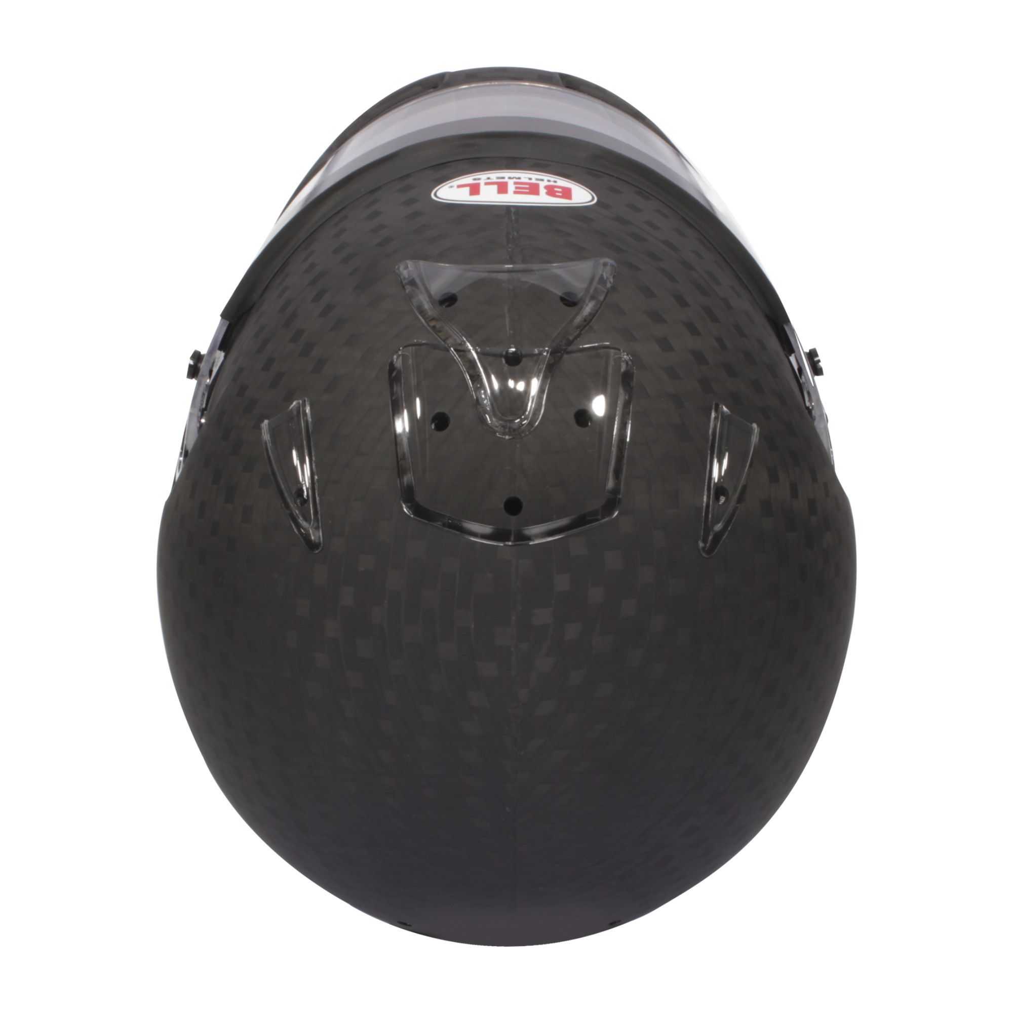 The top of the Bell HP77 STD ABP Carbon Racing Helmet.