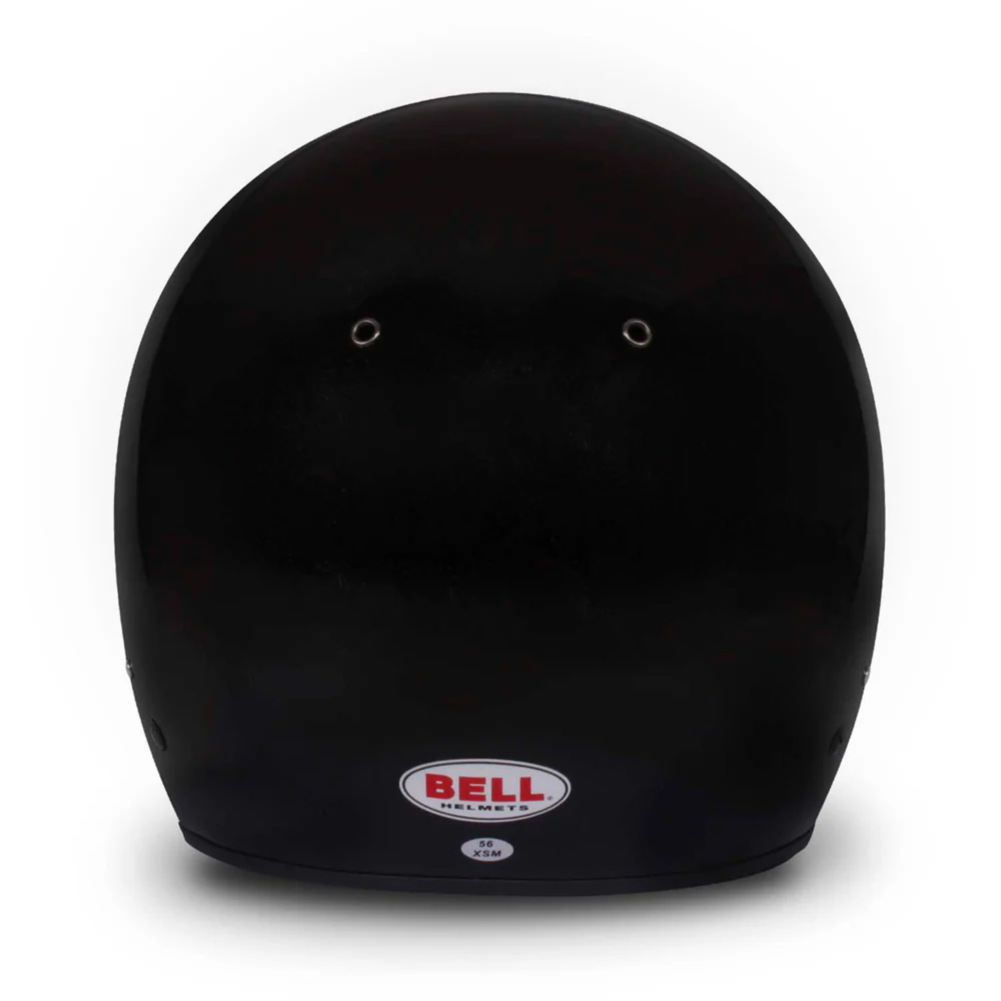The back of the black Bell K1 Sport Racing Helmet.
