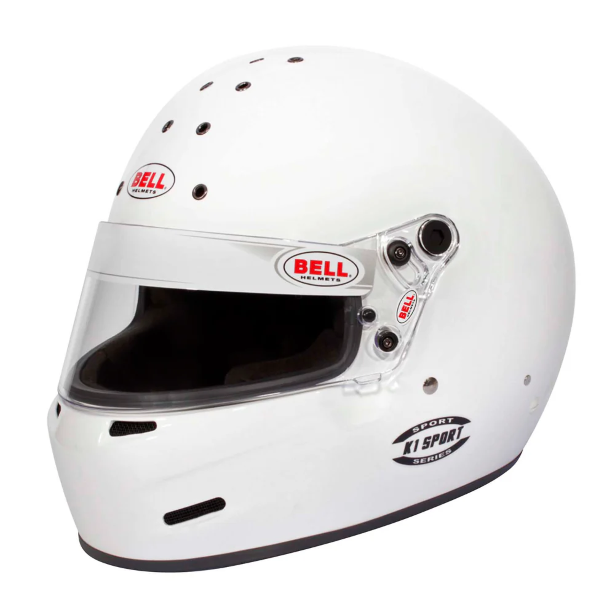 The white Bell K1 Sport Racing Helmet.