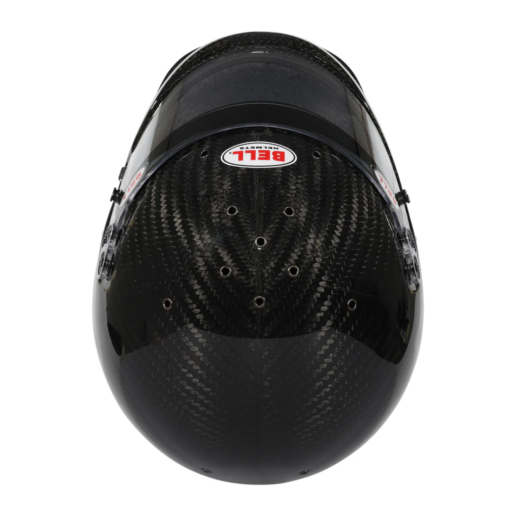 The top of the Bell M8 Ultra Carbon Racing Helmet.