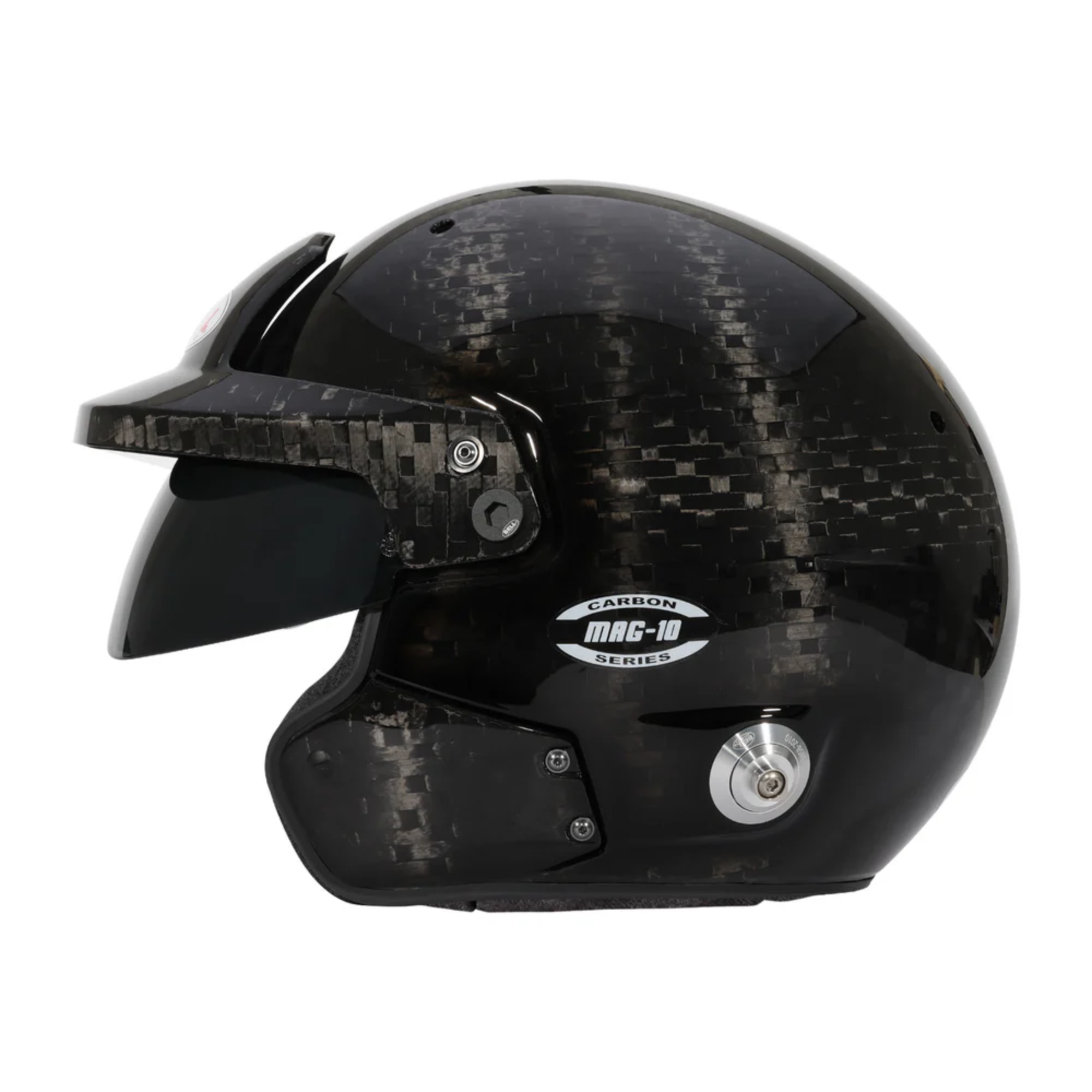 The side of the Bell Mag-10 Ultra Carbon Racing Helmet.