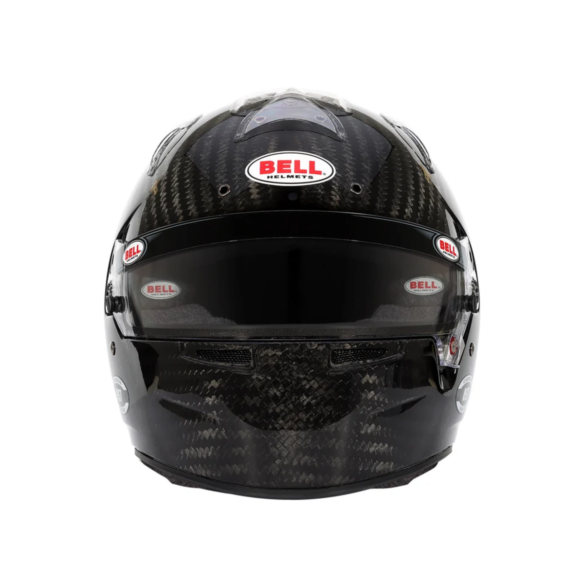 The front of the Bell RS7 Ultra Carbon Racing Helmet.