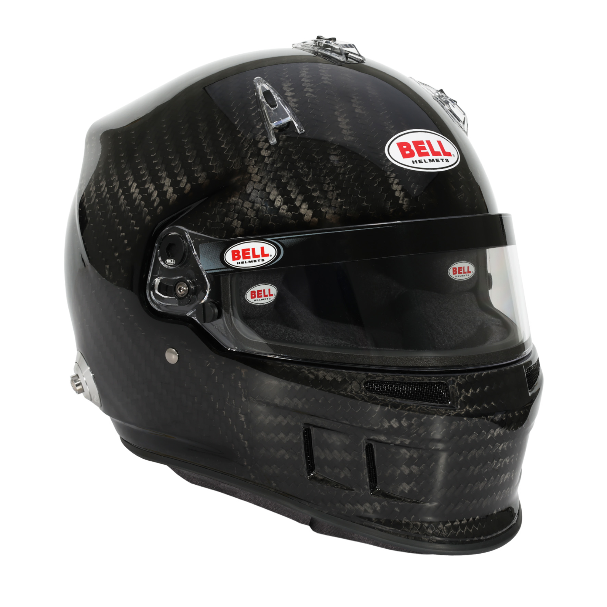 The Bell XR7 Ultra Carbon Racing Helmet at an angle.