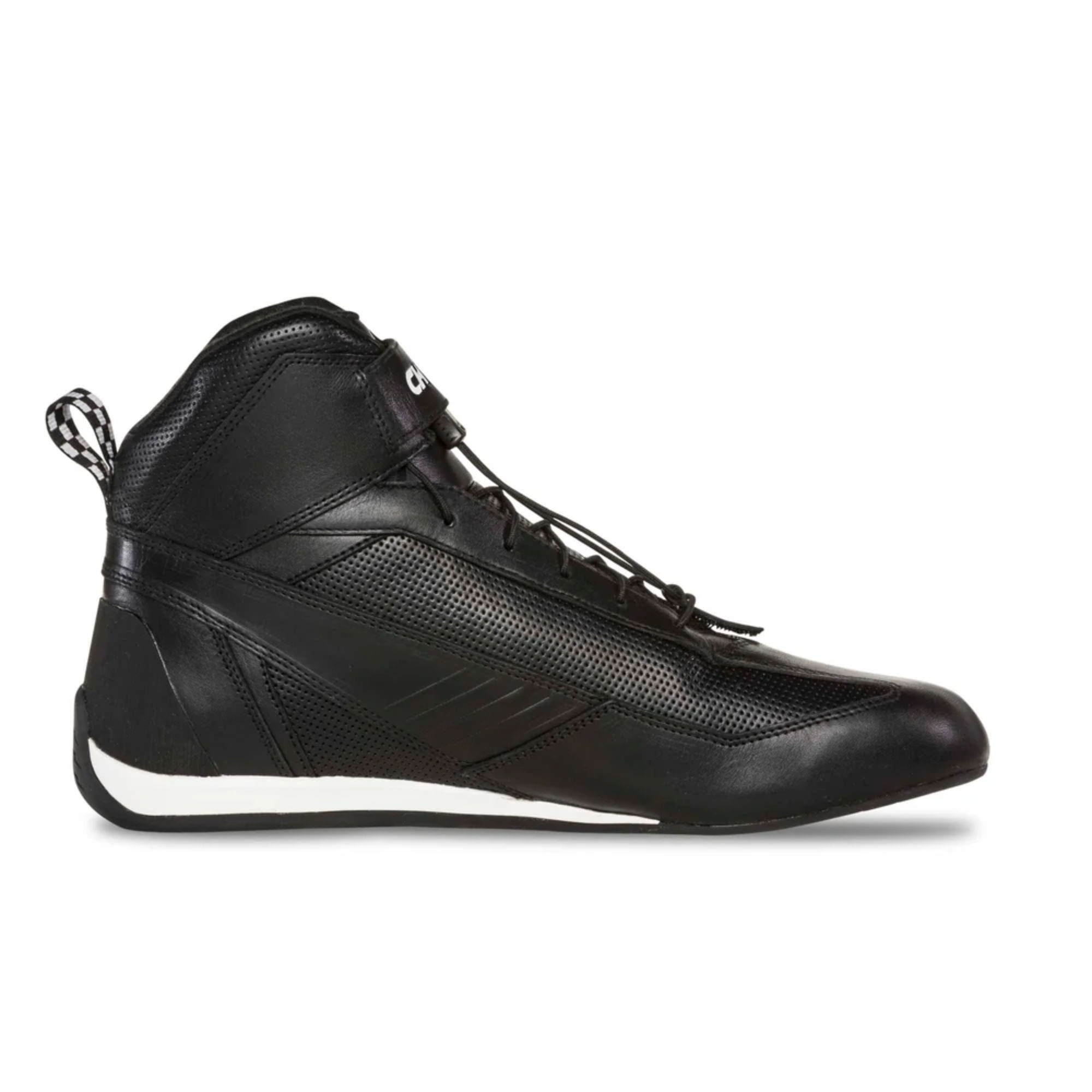 The inside of the black Chicane GT2 Racing Shoes - SFI 3.3.