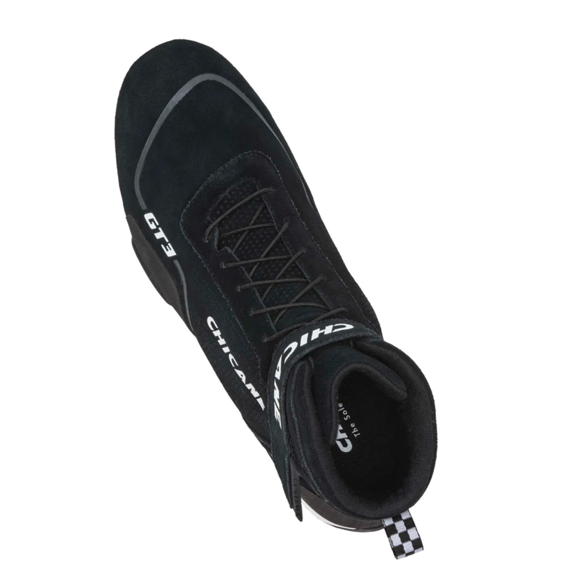 The top of the black Chicane GT3 Racing Shoes.
