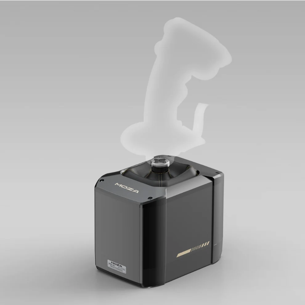 The Moza Flight AB9 Base & Active Shifter shown from a side profile with a diagram for the shifter attached.