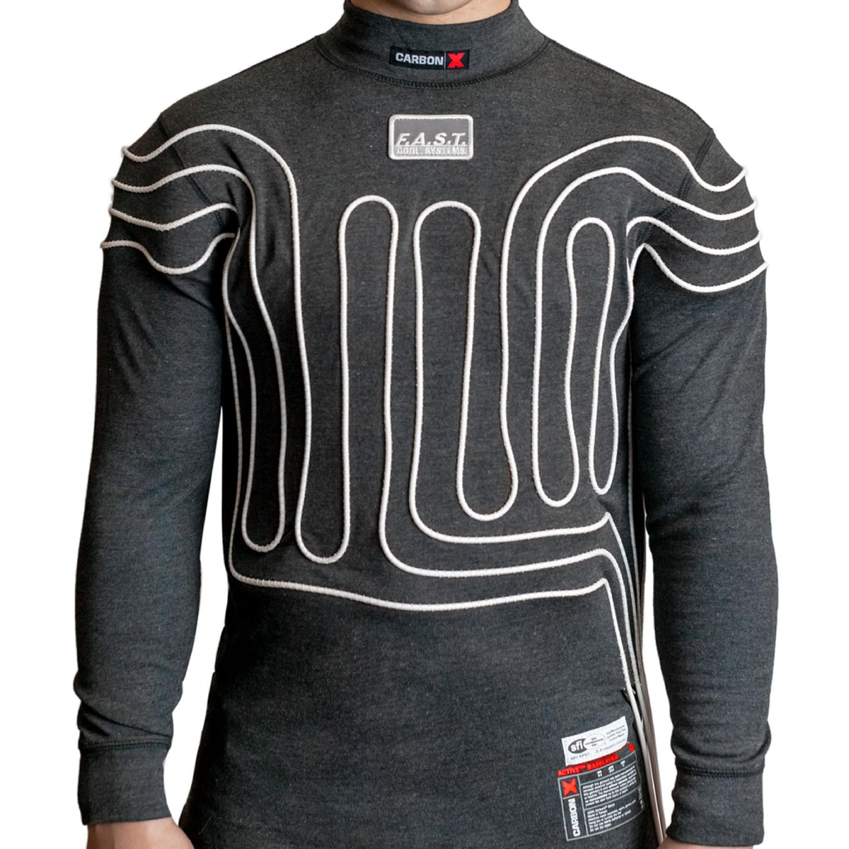 The FAST Cooling Carbon-X Cooling Shirt worn by a driver.