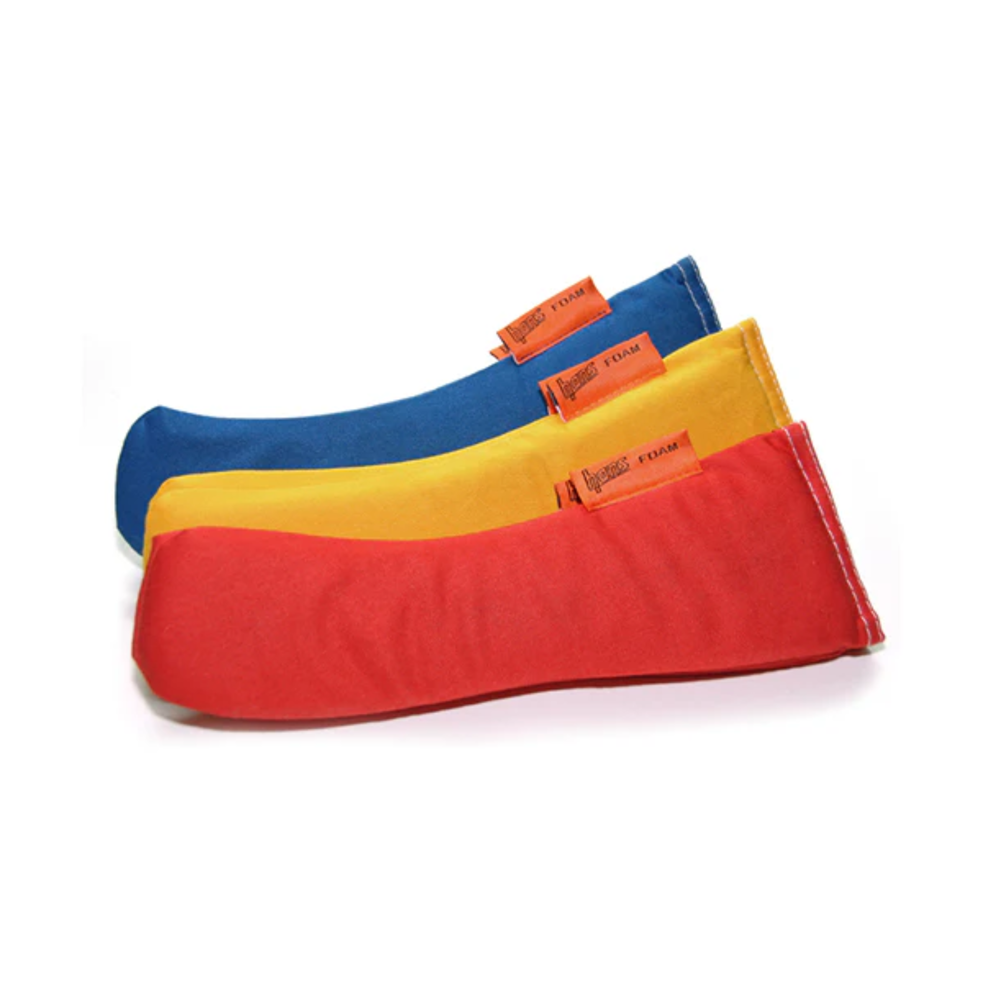 The red, blue and yellow HANS Replacement Padding.
