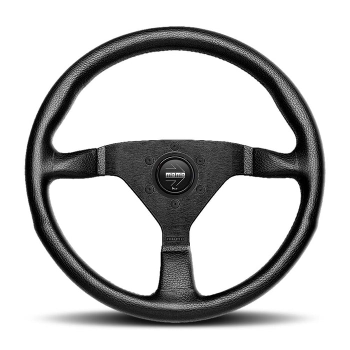 The black Momo Montecarlo Steering Wheel.