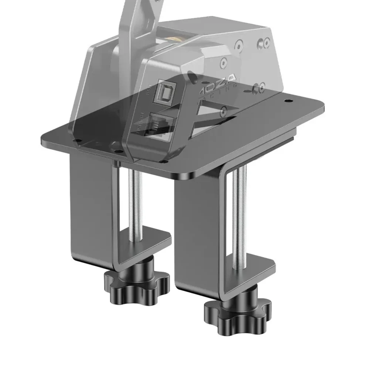 A mount for the the Moza Racing HBP Handbrake.