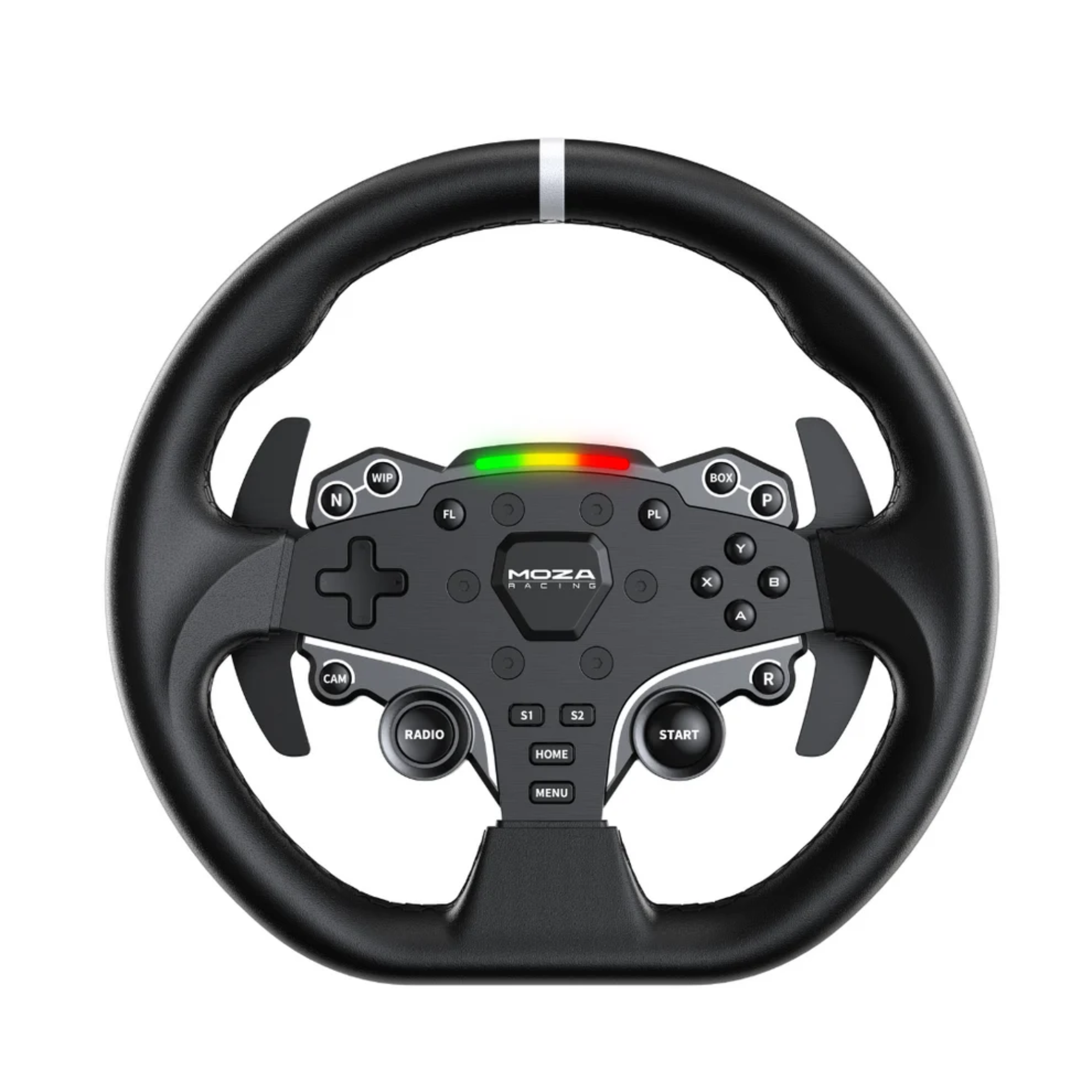 The wheel from the Moza Racing R3 PC Sim Racing Bundle.