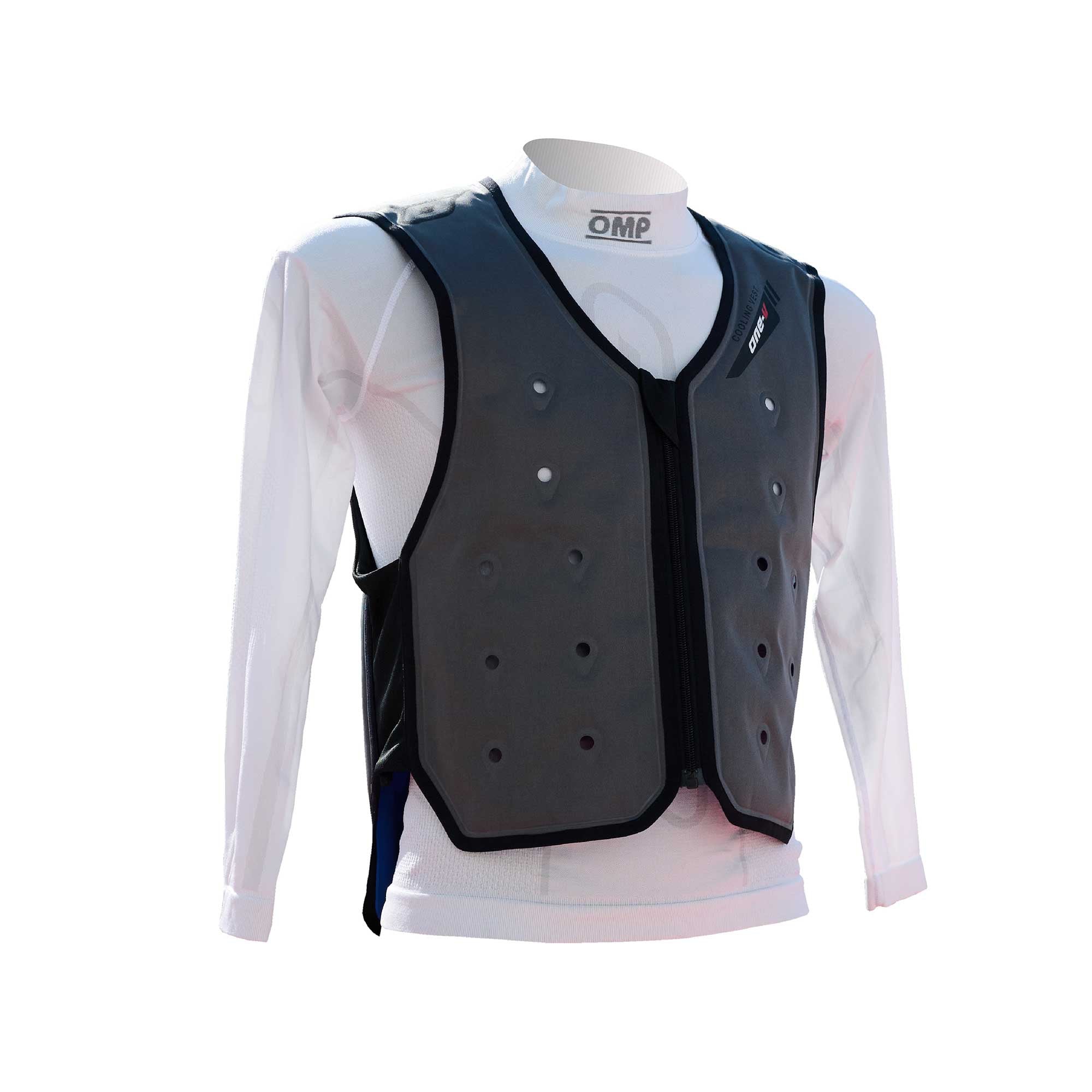The OMP Cooling Vest on top of a OMP base layer undershirt.