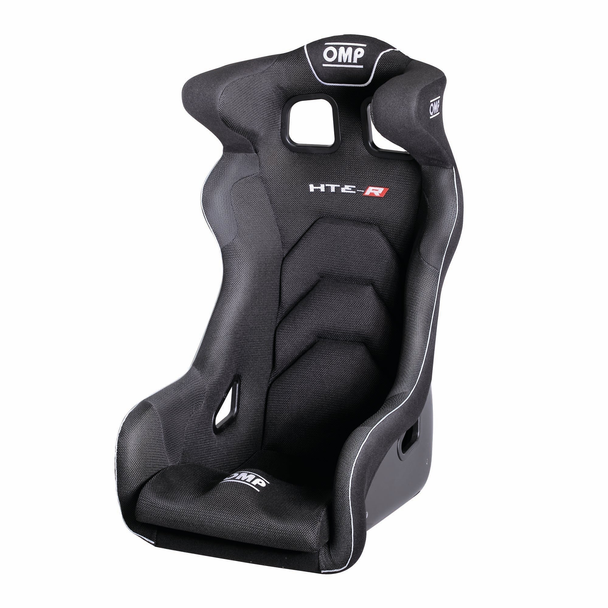 The black OMP HTE-R Racing Seat.