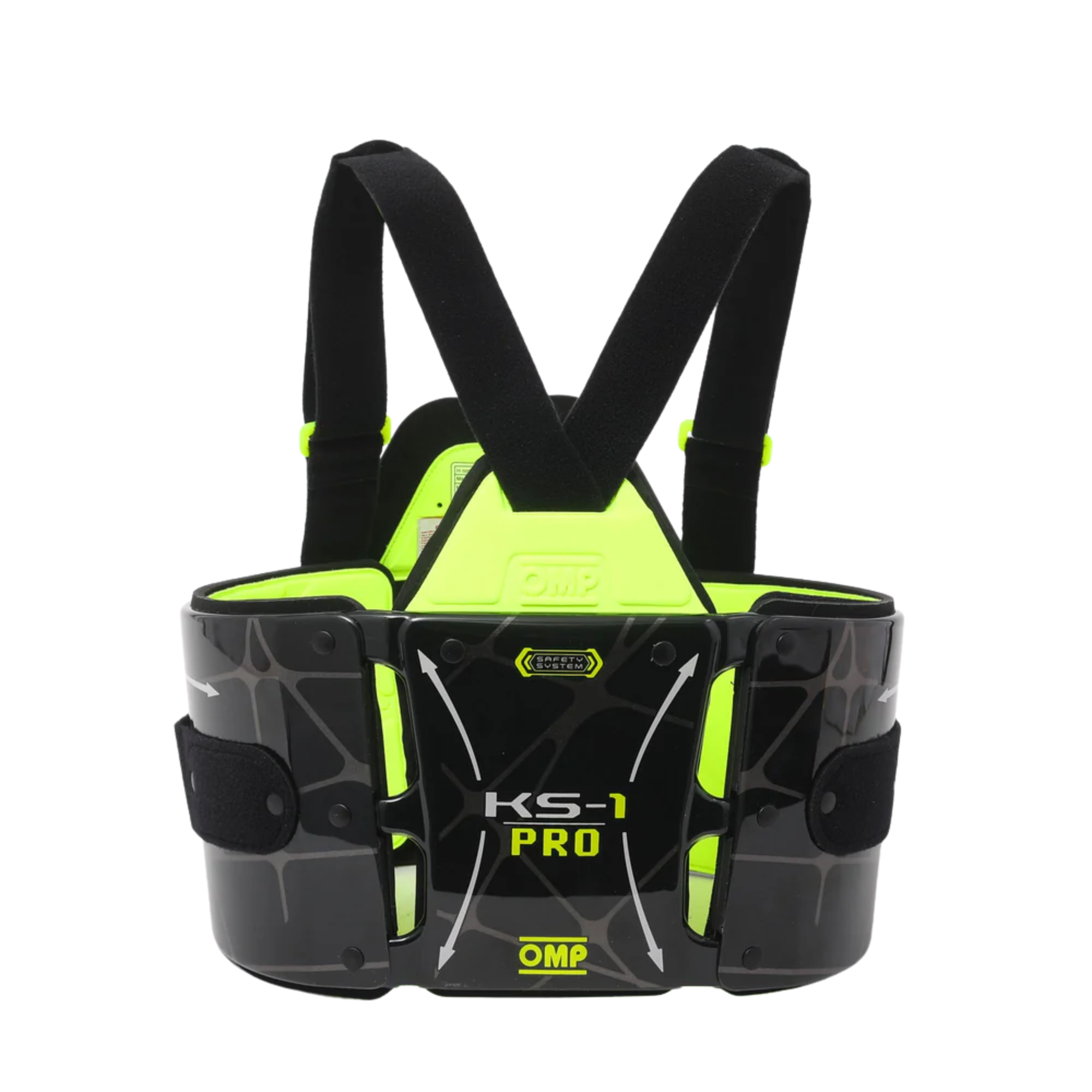 The front of the OMP KS-1 Pro Body Protection Vest from OMP.
