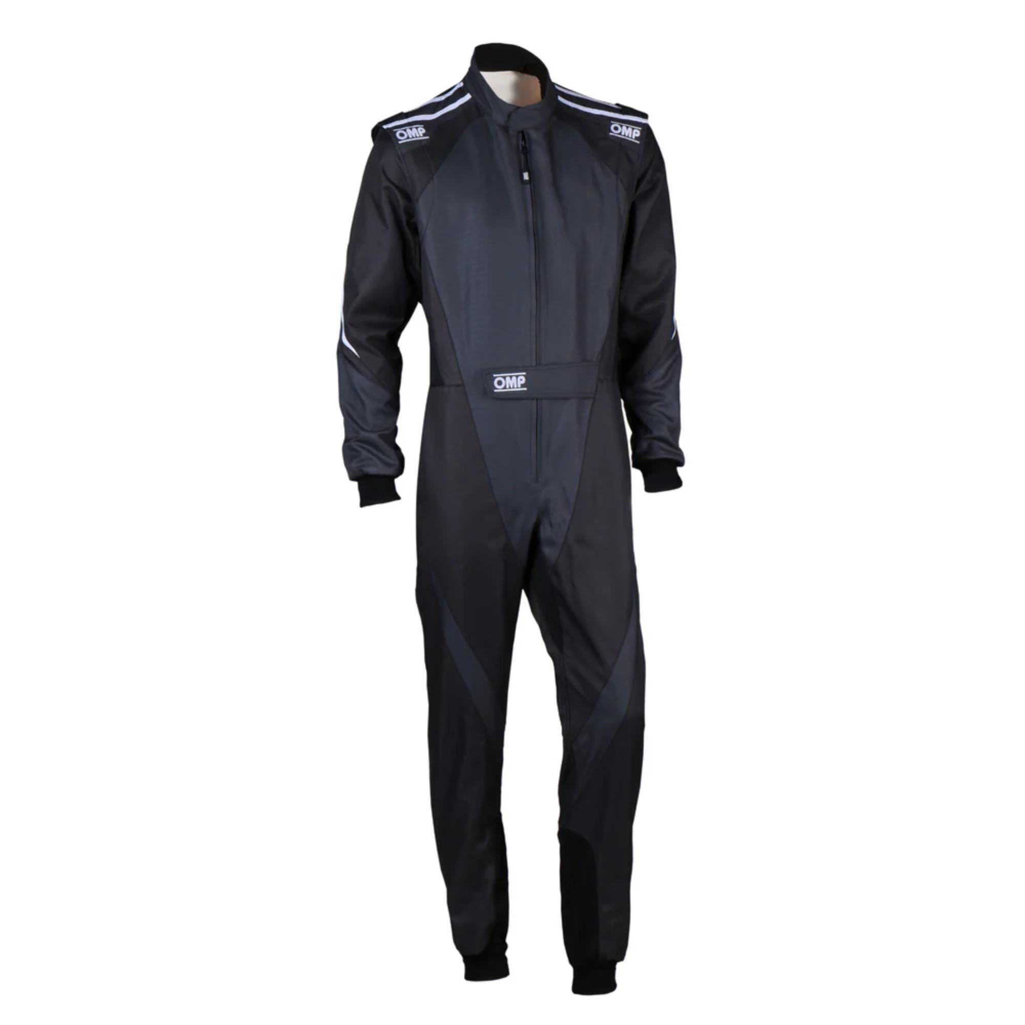 The black and anthracite OMP KS-3X Kart Racing Suit.