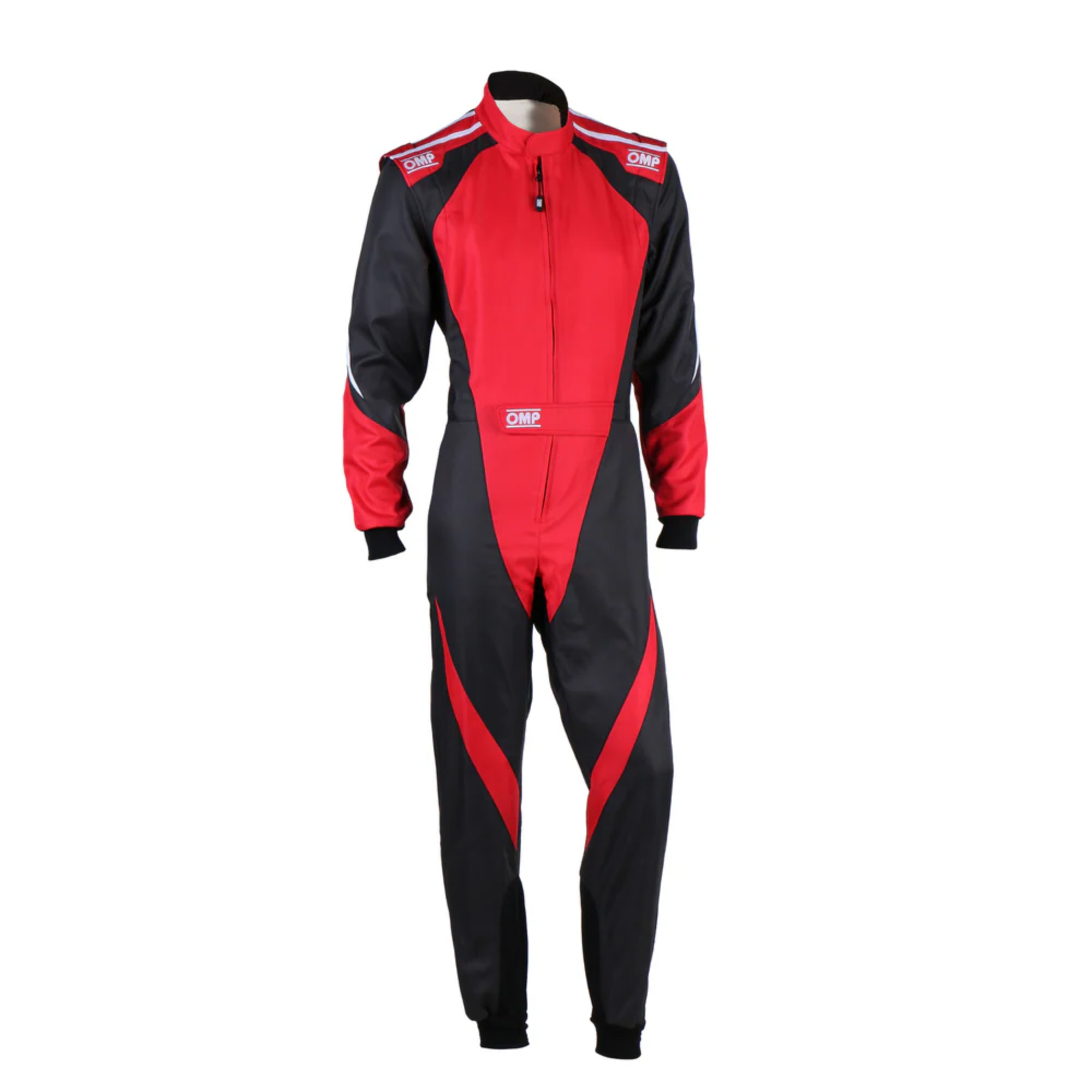 The black and red OMP KS-3X Kart Racing Suit.