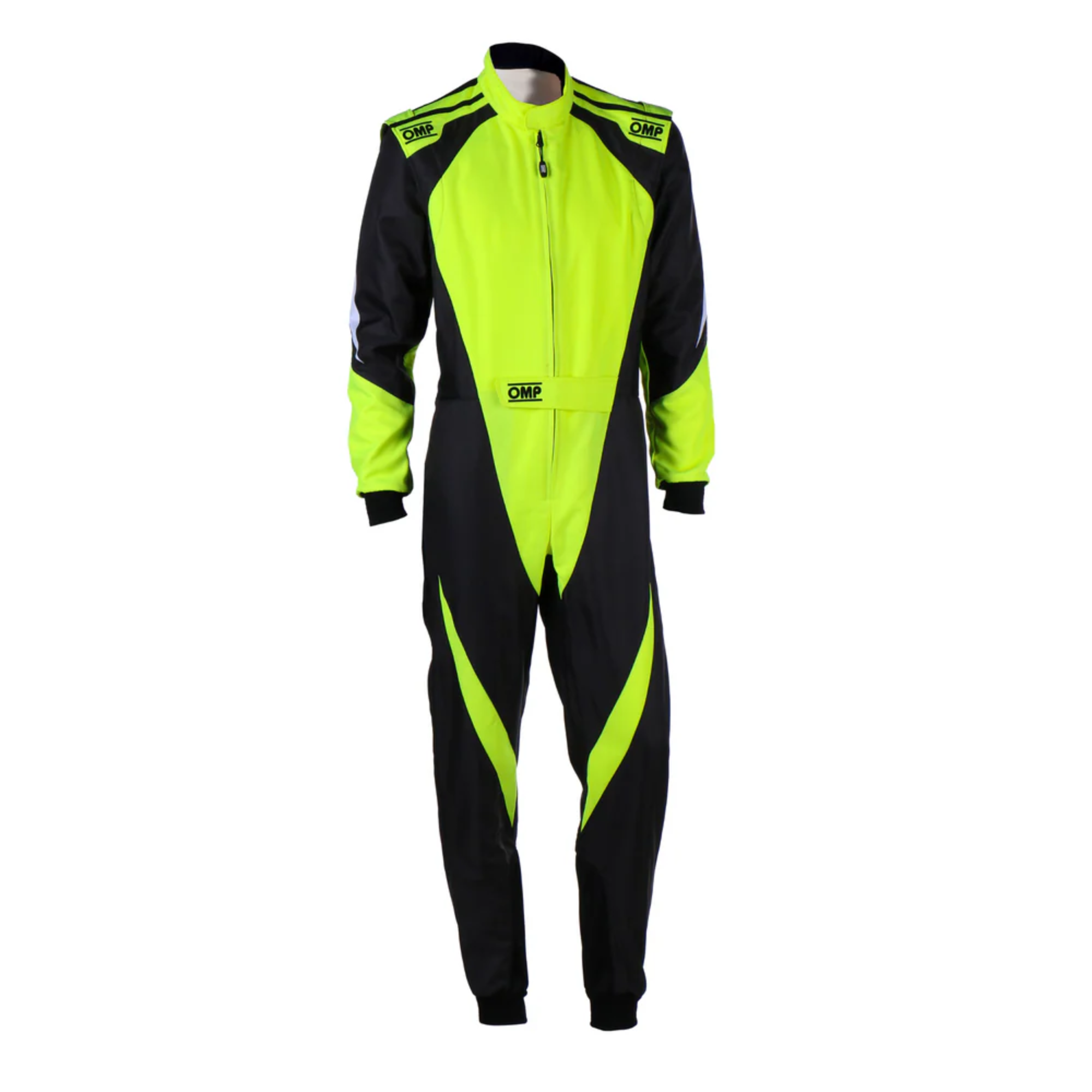 The black and yellow OMP KS-3X Kart Racing Suit.