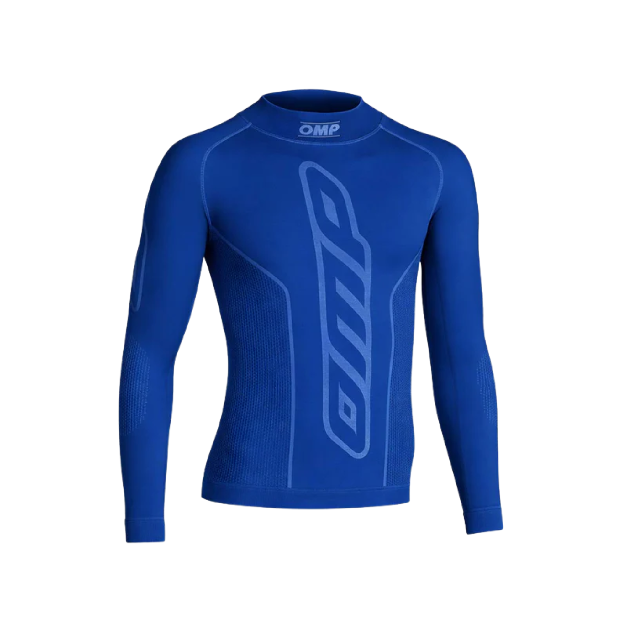 The blue OMP KS Youth Karting Undershirt.