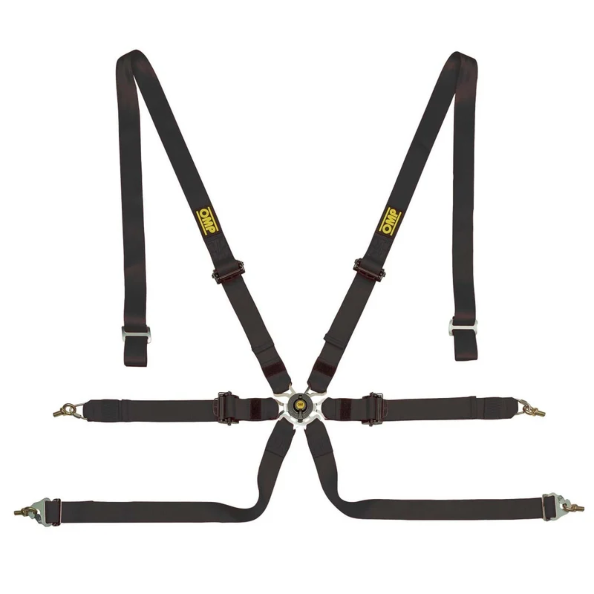 The black OMP One 2 Racing Harness - Pull-Down.